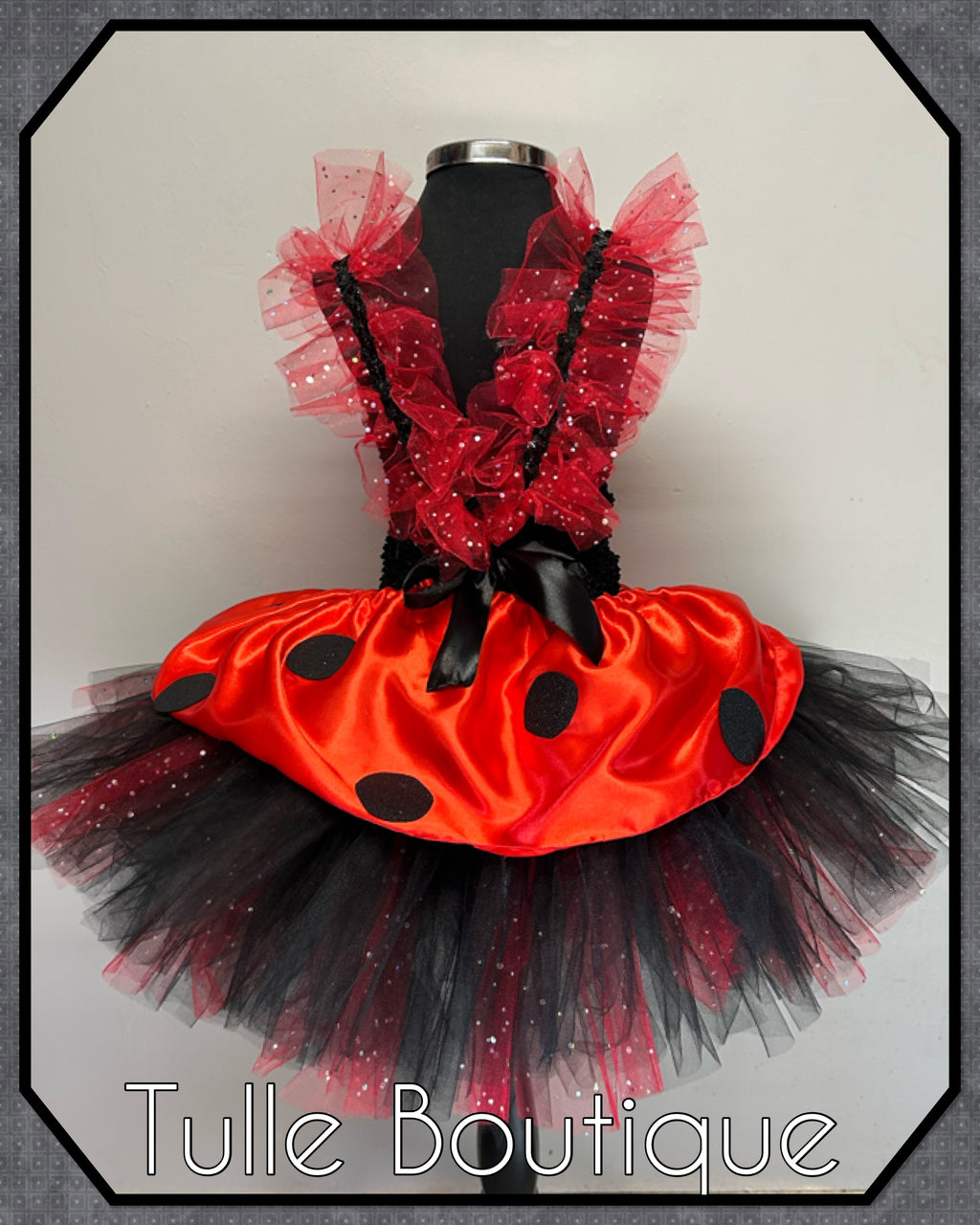 Girls toddlers Ladybug tutu dress, fancy dress costume