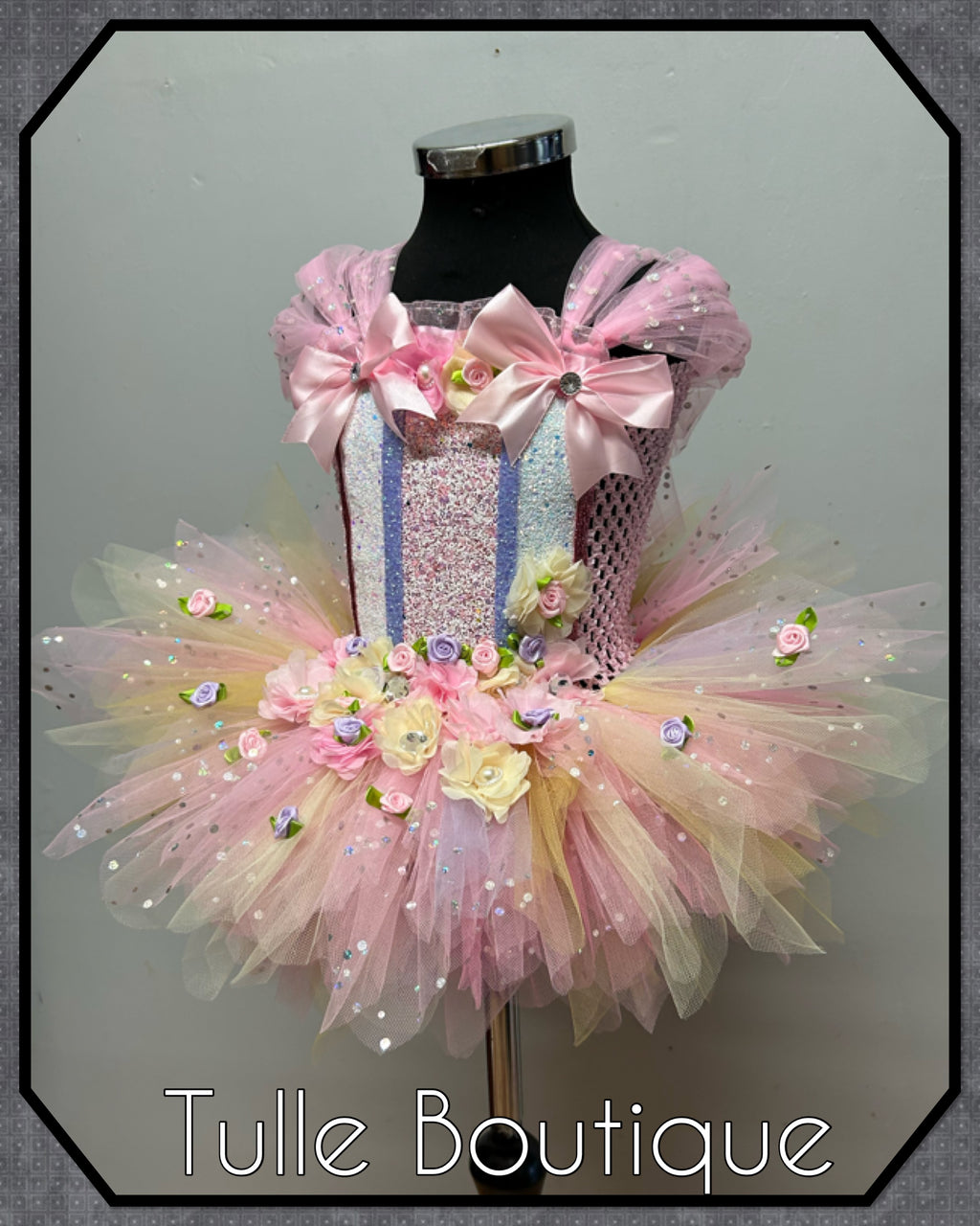 Girls toddlers Lila fairy tutu dress pinks and nude, ballgown, fancy dress costume