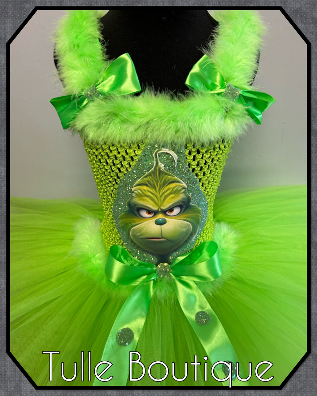 Girls toddlers The Grinch Christmas  tutu dress, ballgown, fancy dress costume