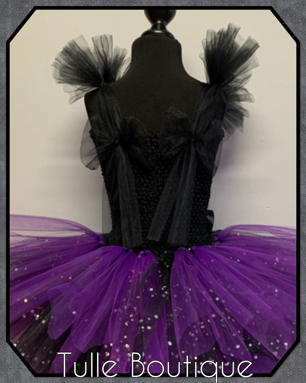 Girls toddlers Halloween Maleficent tutu dress, ballgown, fancy dress costume