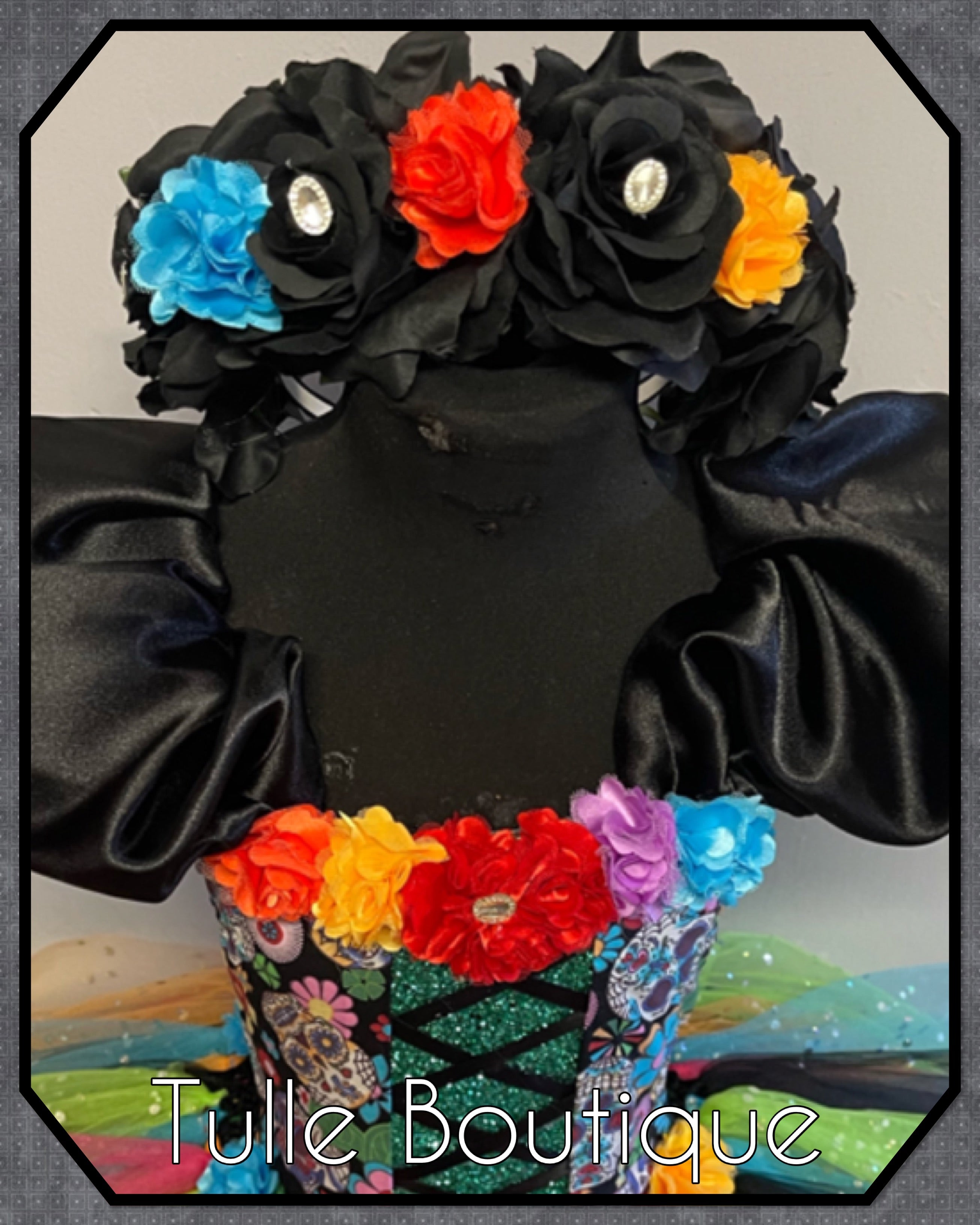 Girls toddlers Day of the dead skull tutu dress, coco ballgown, halloween fancy dress costume