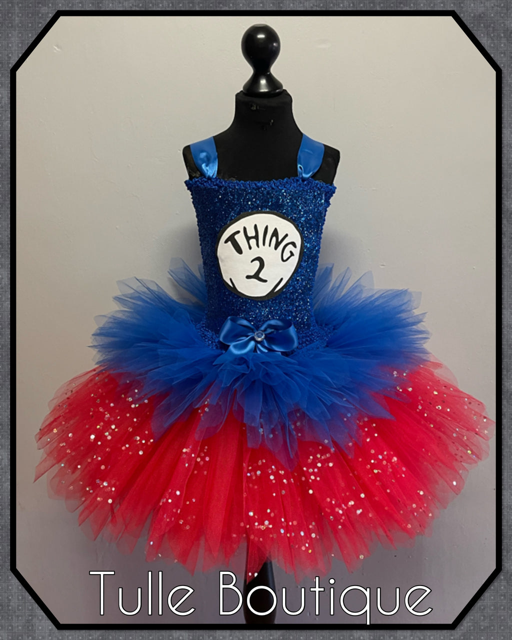Girls toddlers Thing Two tutu dress, ballgown, fancy dress costume