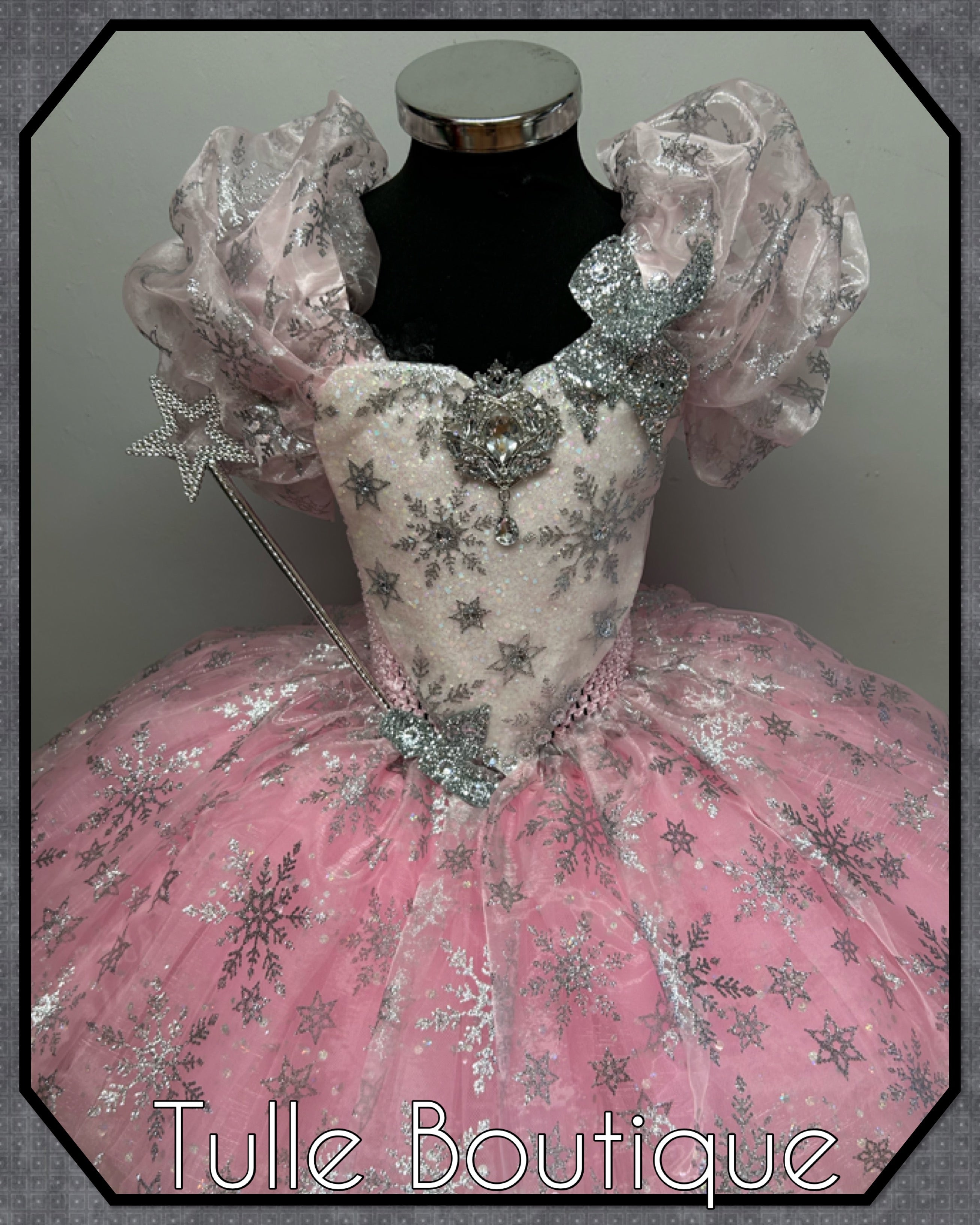 Girls toddlers wizard of Oz Glinda the good witch tutu dress,ballgown, fancy dress costume