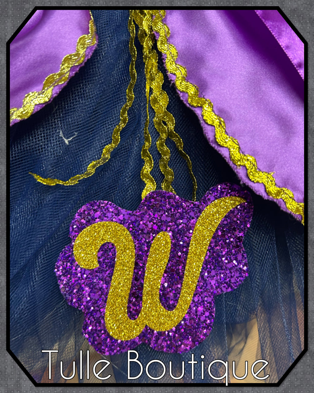 Girls toddlers Charlie and the chocolate factory Golden Ticket Princess tutu birthday party dress,ballgown, fancy dress costume