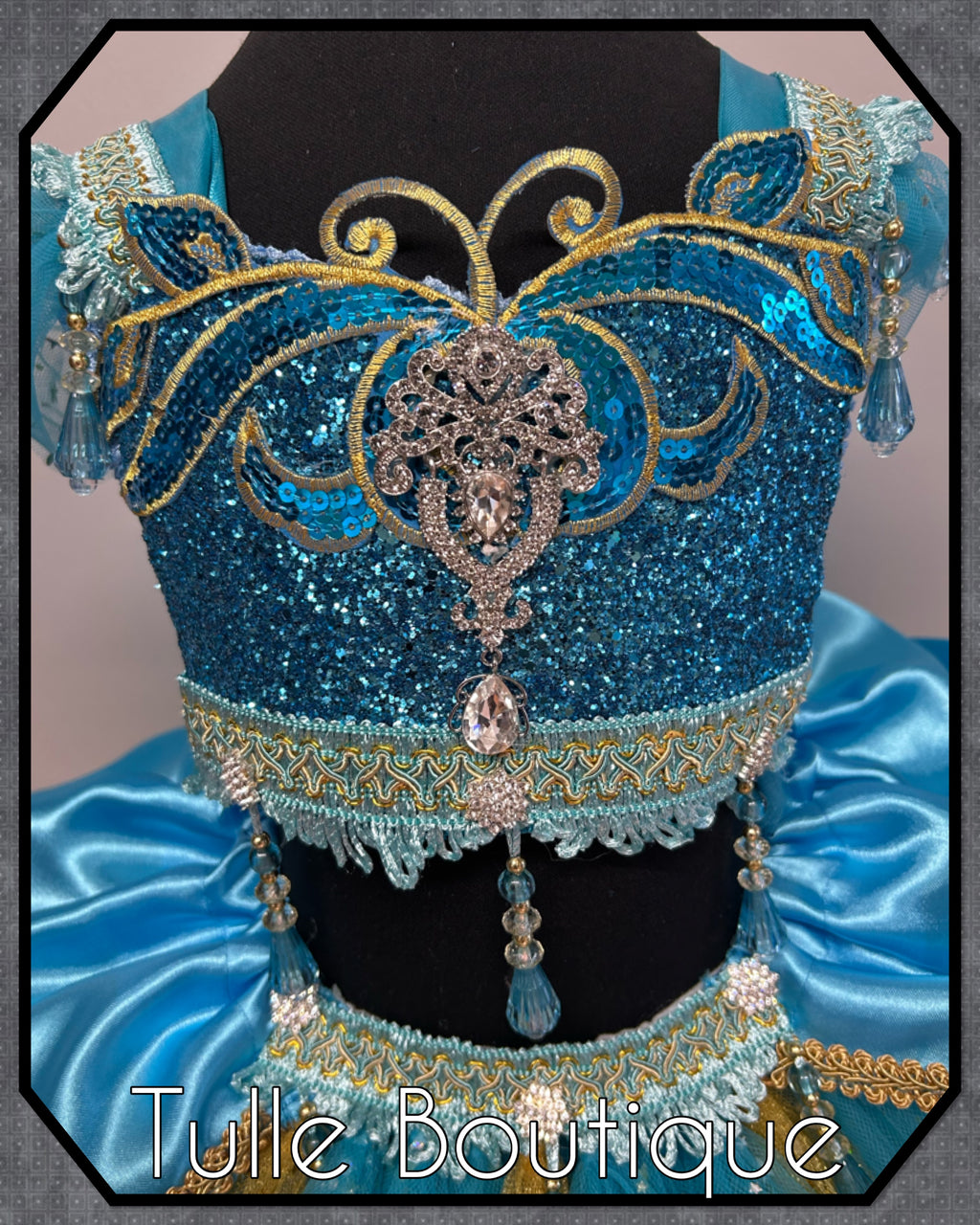 Girls toddlers Princess Jasmine satin tutu dress, Aladdin ballgown, fancy dress costume