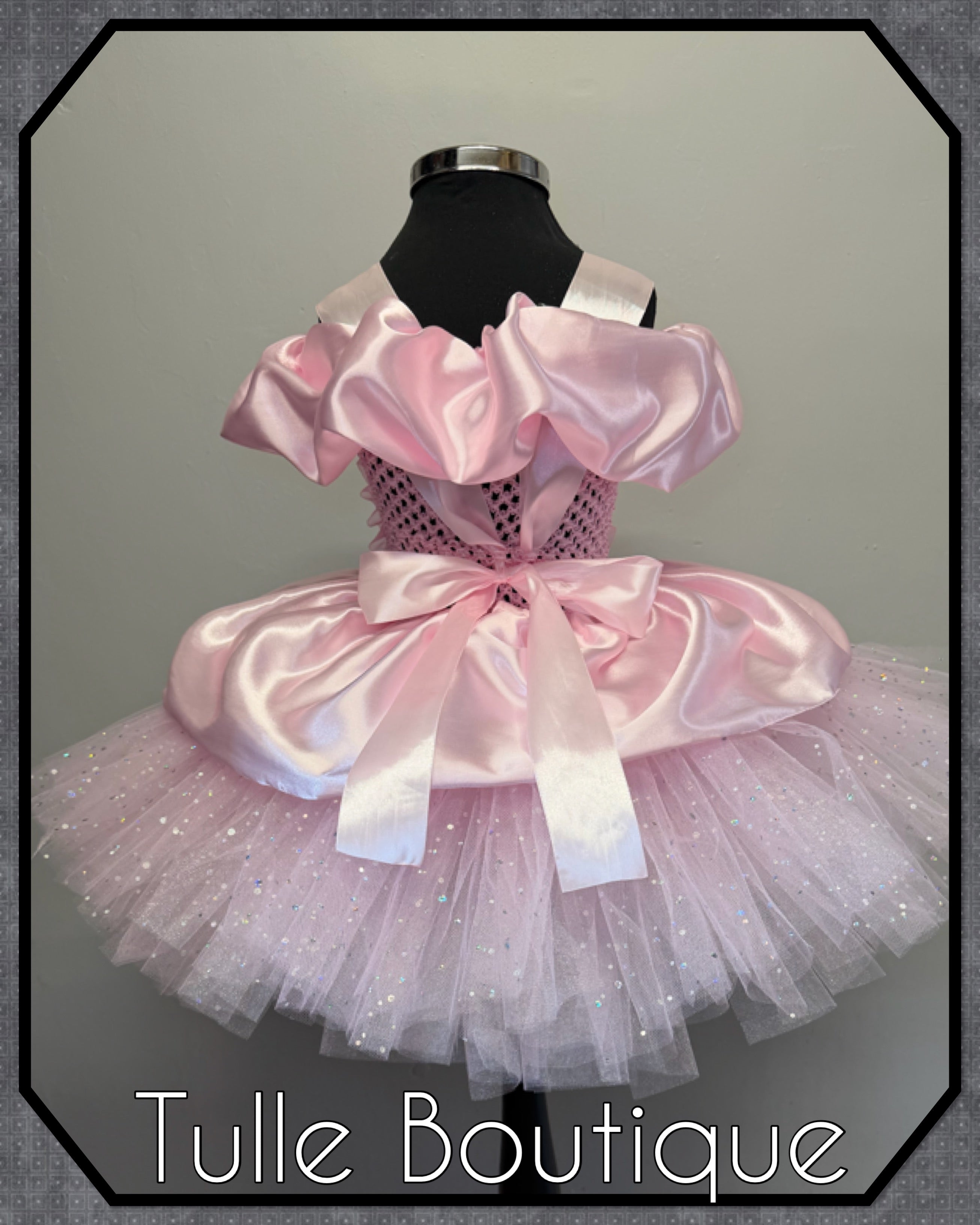 Girls toddlers Princess Aurora pink tutu dress, sleeping beauty ballgown, fancy dress costume