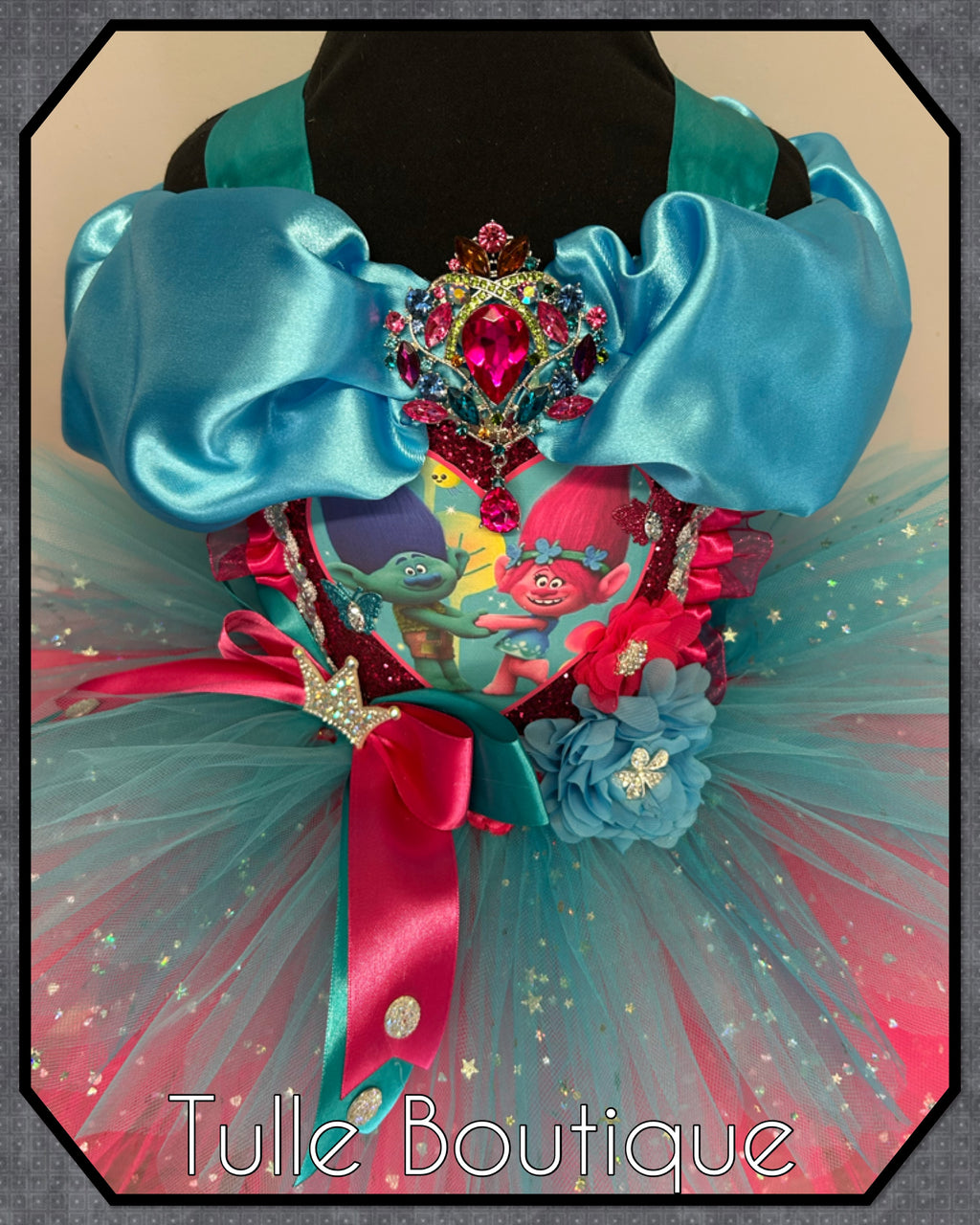 Girls toddlers Trolls Princess Poppy tutu dress, ballgown, fancy dress costume