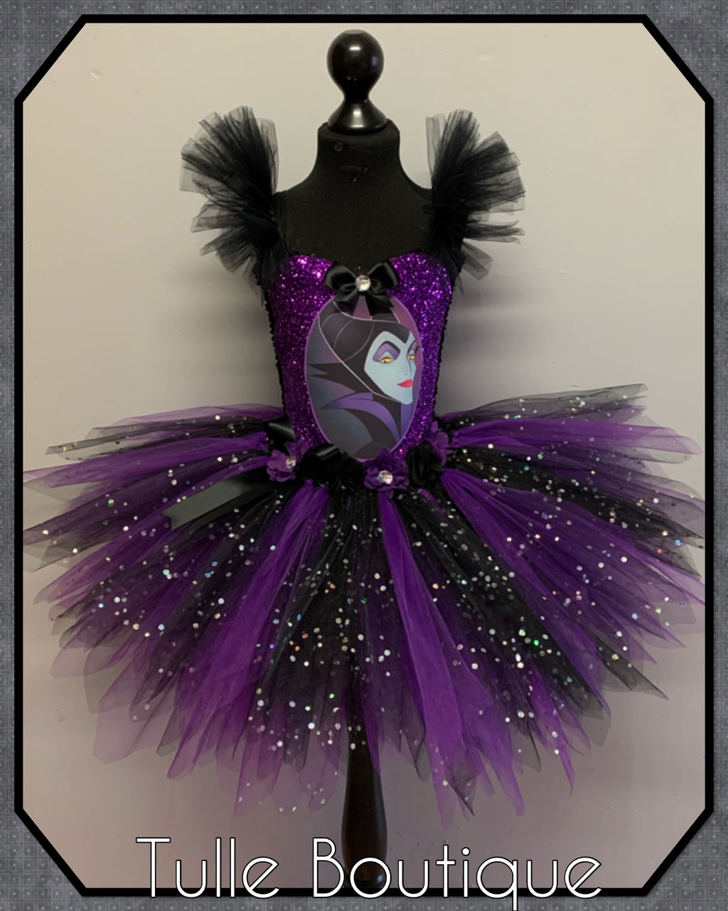 Girls toddlers Halloween Maleficent tutu dress, ballgown, fancy dress costume