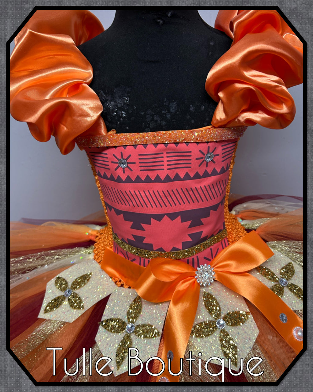 Girls toddlers Moana tutu birthday party dress,ballgown, fancy dress costume