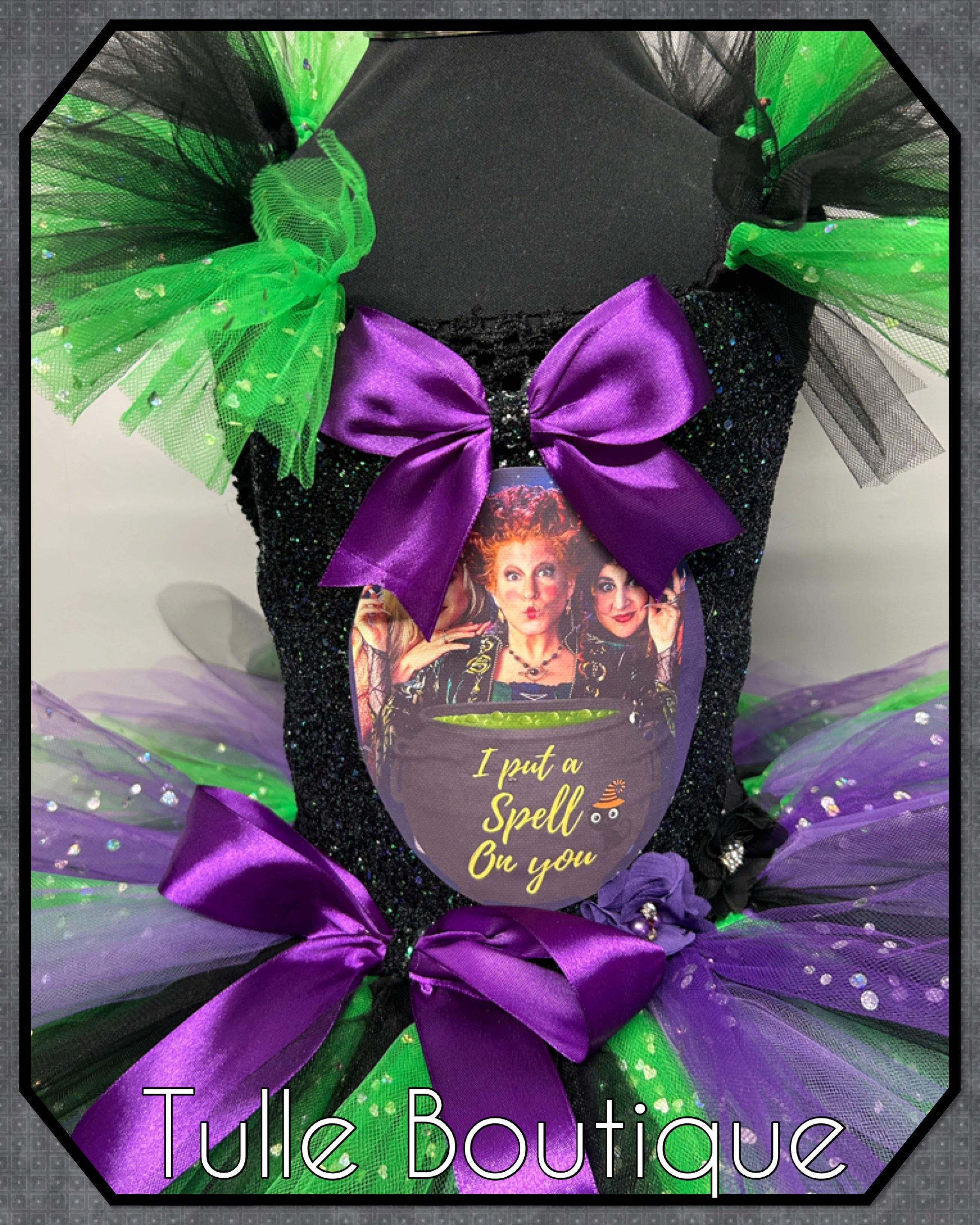 Girls toddlers Halloween Hocus Pocus tutu dress, ballgown, fancy dress costume