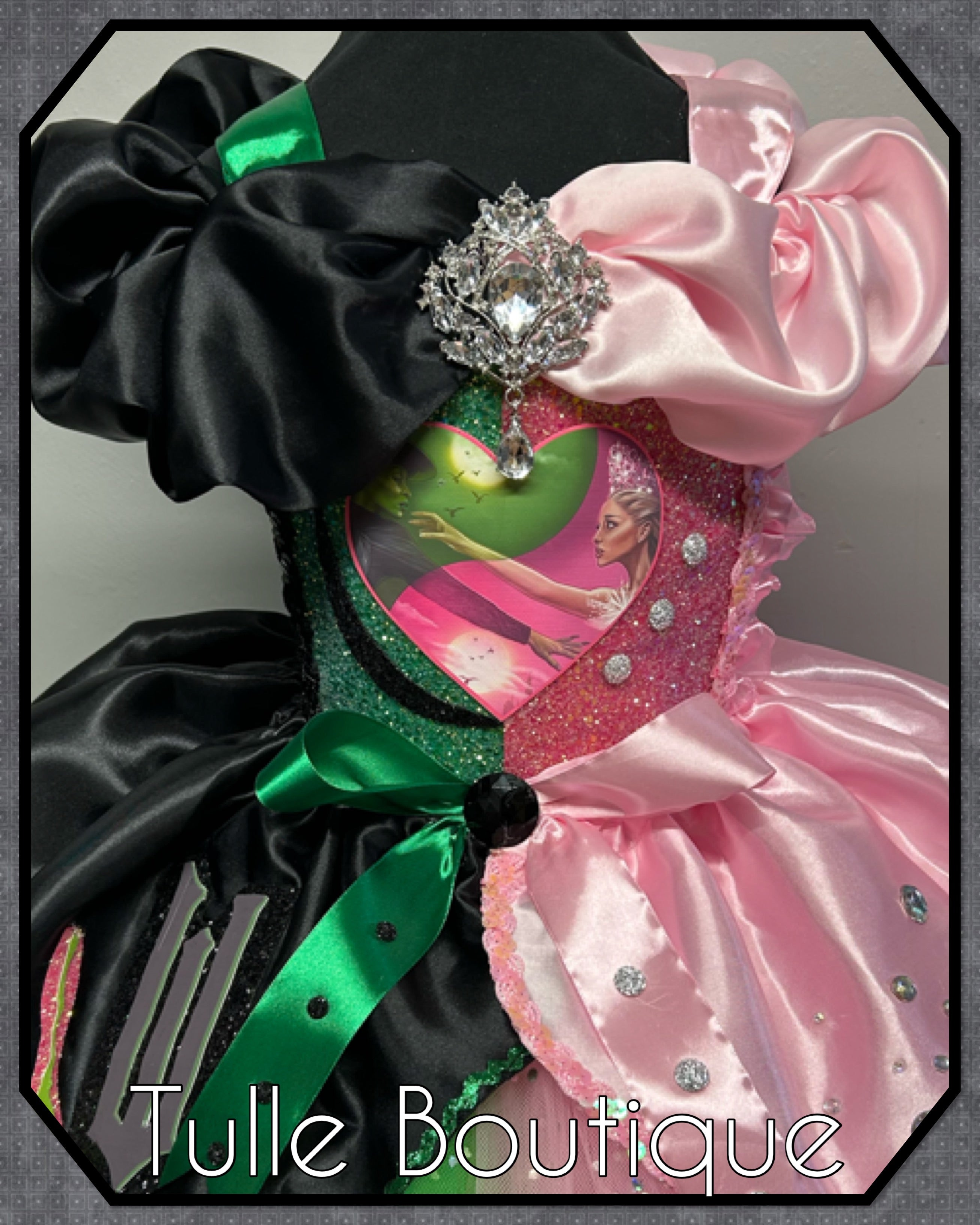 Girls toddlers Wicked Glinda and Elphaba tutu dress, ballgown, fancy dress costume