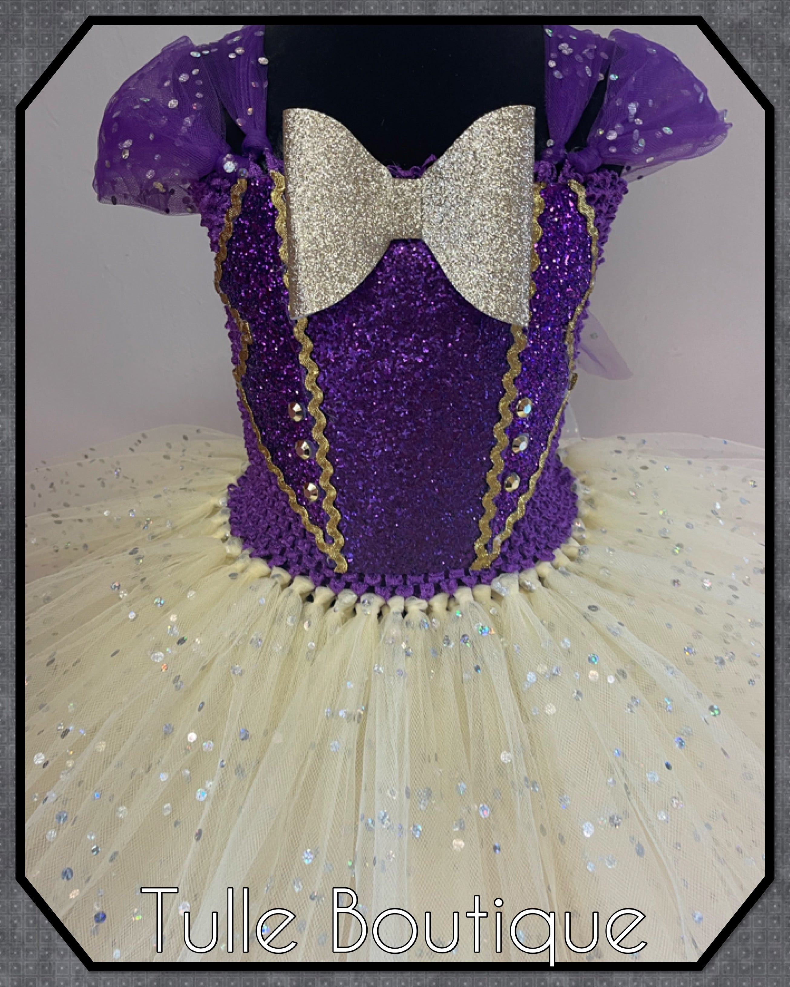 Girls toddlers Willie Wonka tutu dress, ballgown, Charlie and the chocolate factory fancy dress costume