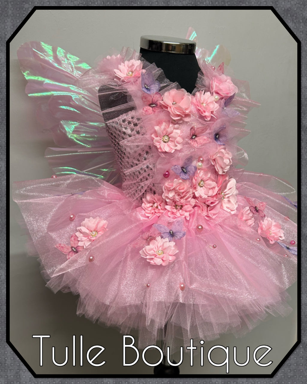 Girls toddlers Lena enchanted pink fairy tutu dress, ballgown, fancy dress costume