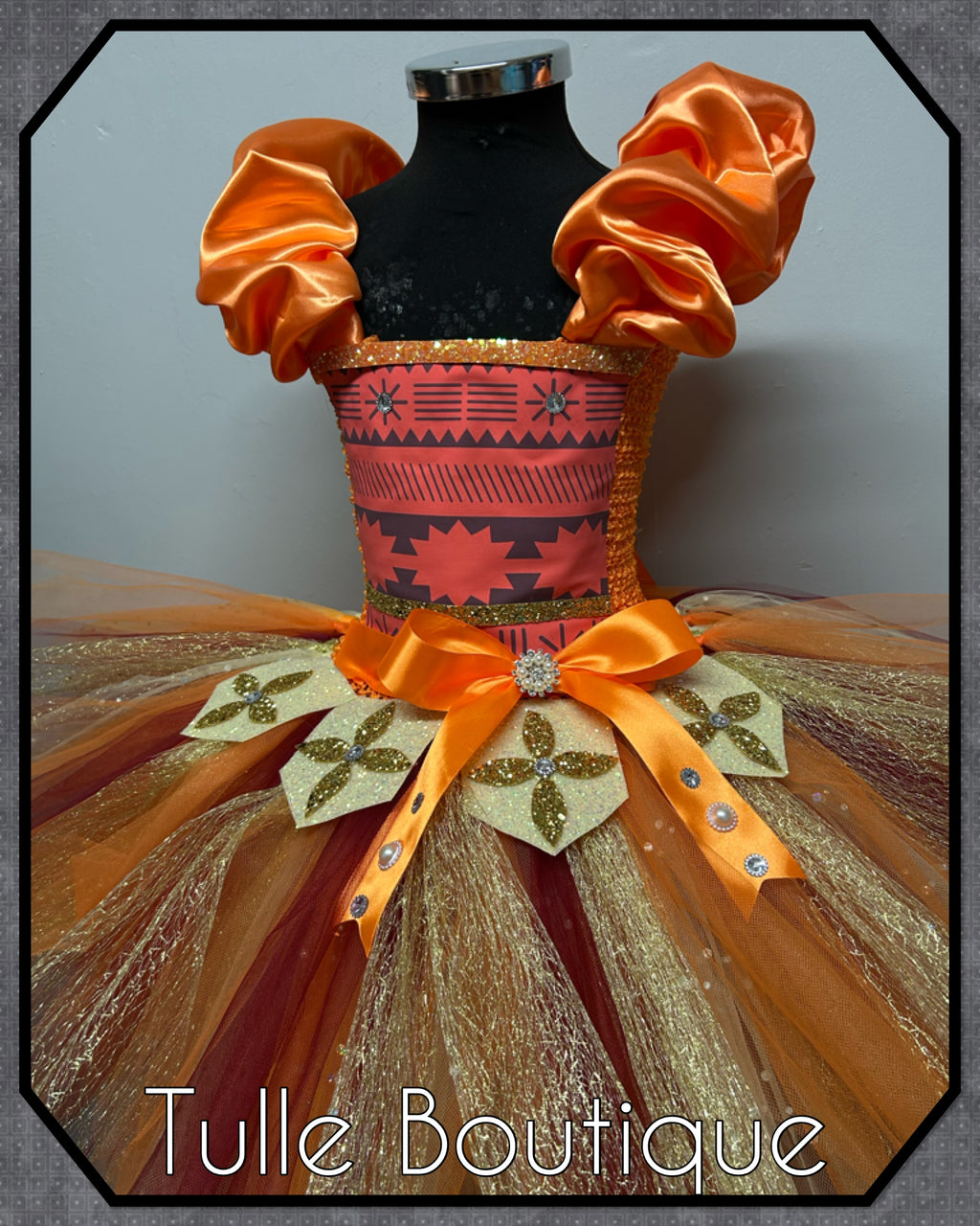Girls toddlers Moana tutu birthday party dress,ballgown, fancy dress costume