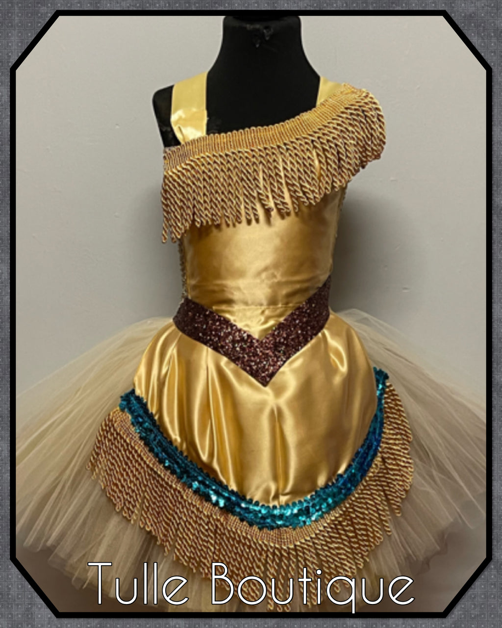 Girls toddlers Pocahontas tutu dress, ballgown, fancy dress costume
