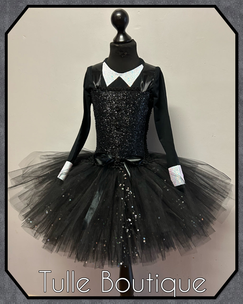 Girls toddlers Wednesday Addams original tutu dress, ballgown,Halloween fancy dress costume