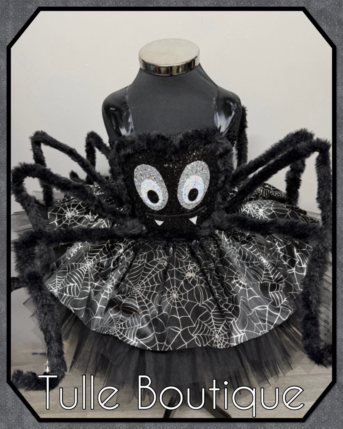 Girls toddlers Sparkly glitter Spider Halloween tutu dress, ballgown, Spider fancy dress costume