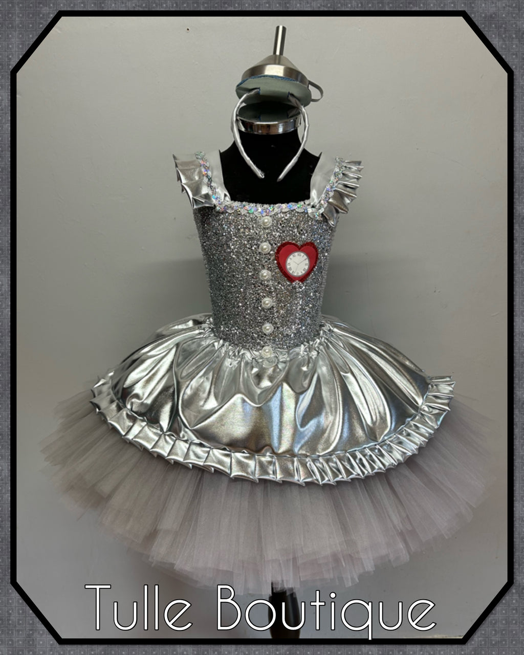 Girls toddlers The Tin man tutu dress, ballgown, wizard of Oz fancy dress costume