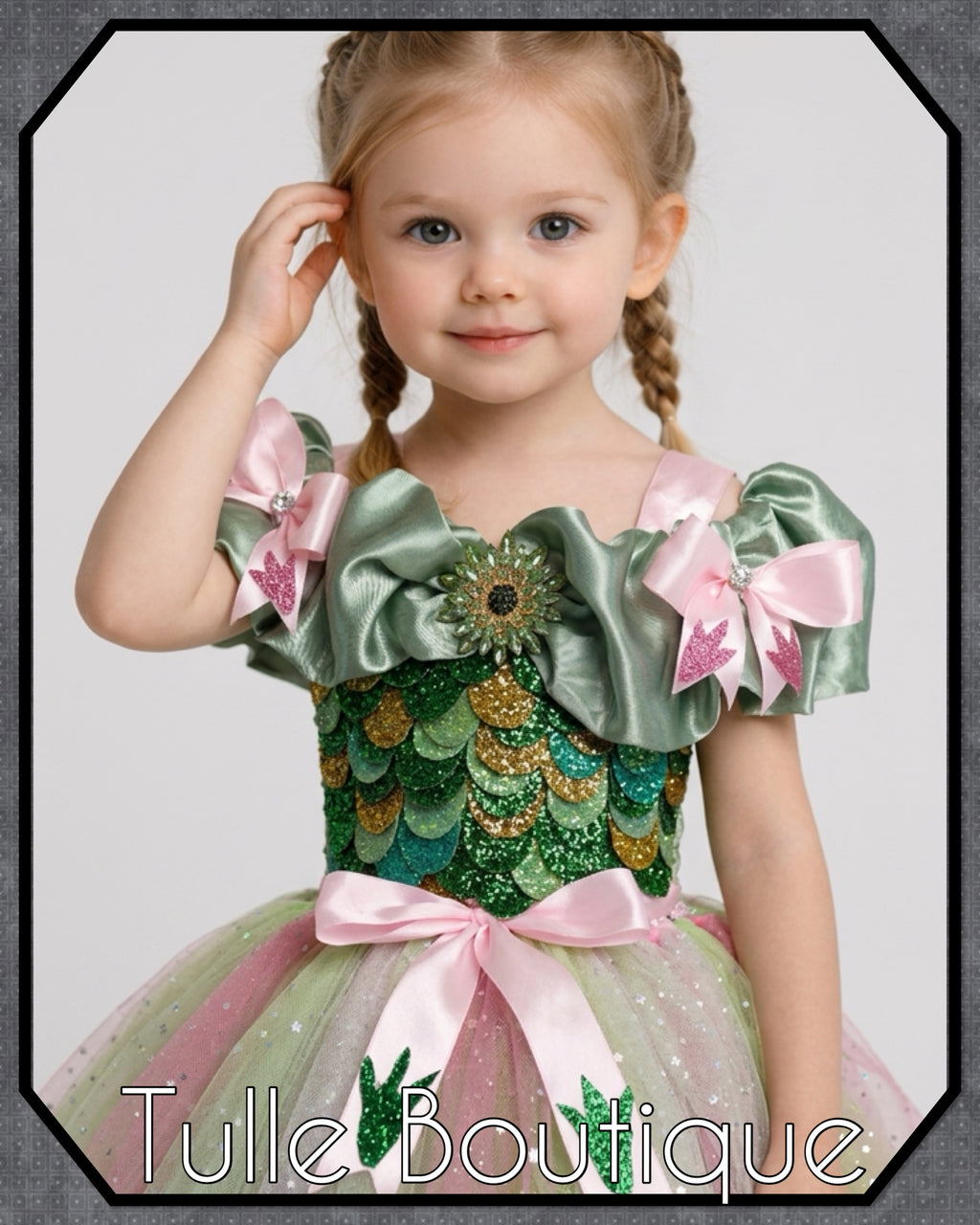Girls toddlers Dinosaur tutu dress, ballgown, fancy dress costume