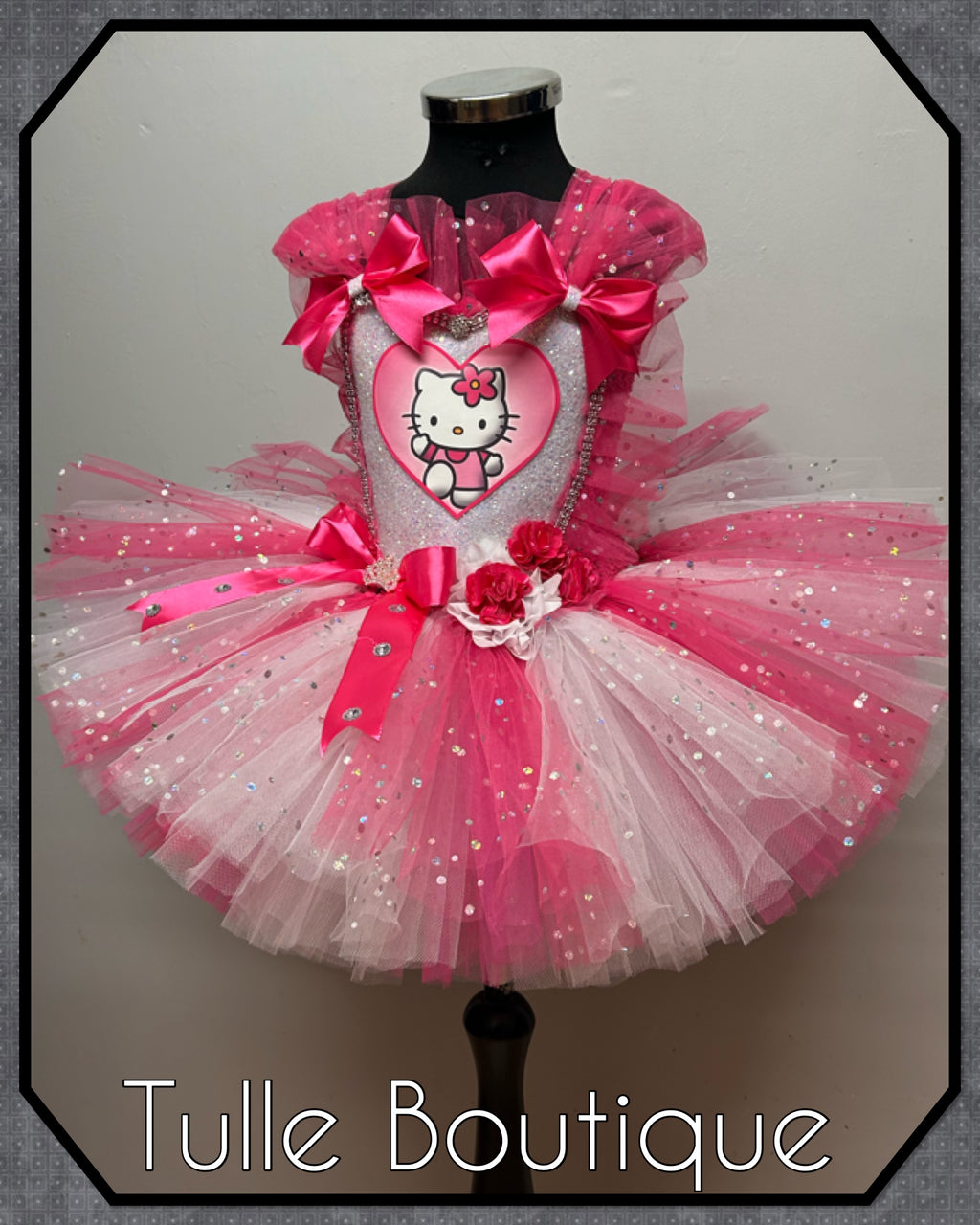 Girls toddlers Hello Kitty birthday tutu dress, ballgown, fancy dress costume