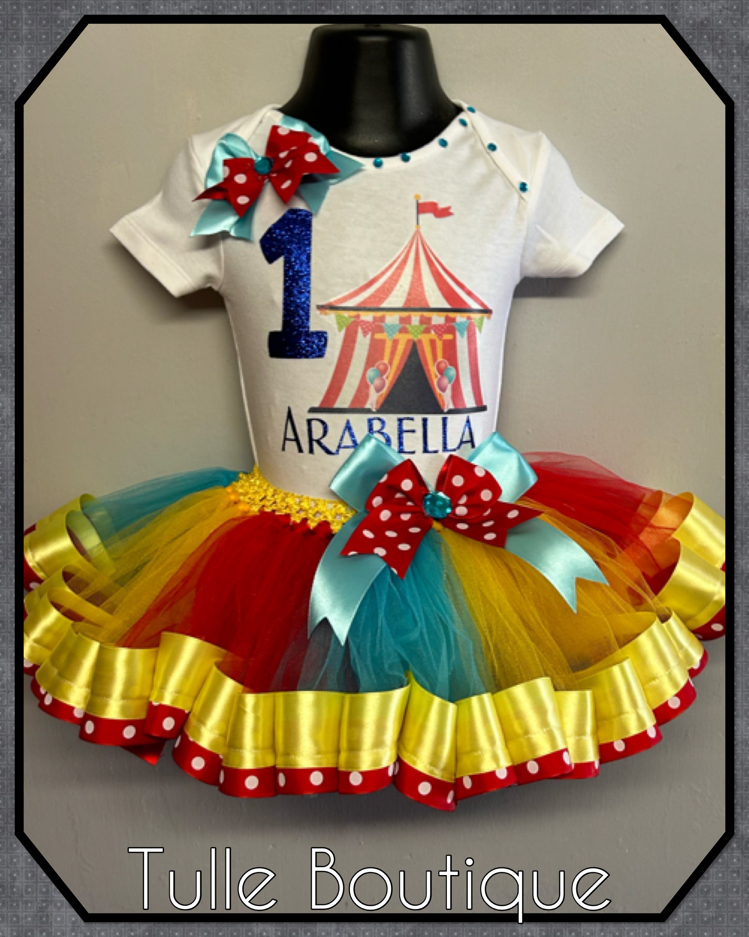 Girls toddlers Circus birthday tutu outfit fancy dress costume