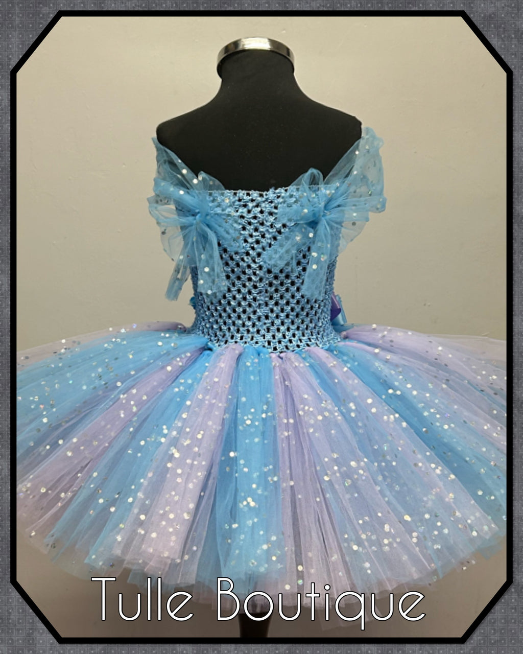 Girls toddlers Princess Elsa frozen tutu birthday party dress,lilac and blue ballgown, fancy dress costume