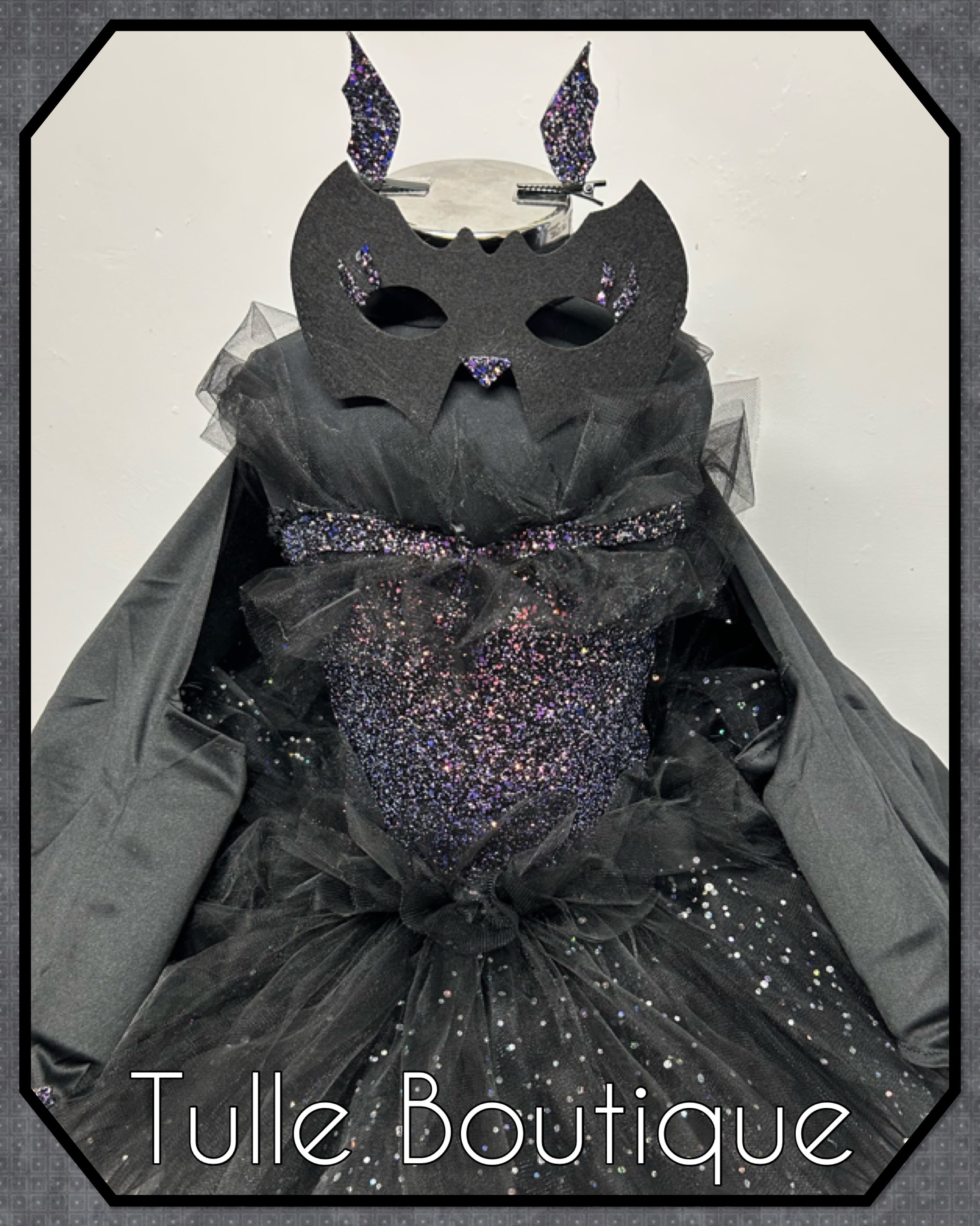 Girls toddlers sparkly Bat tutu birthday party dress,ballgown, fancy dress costume