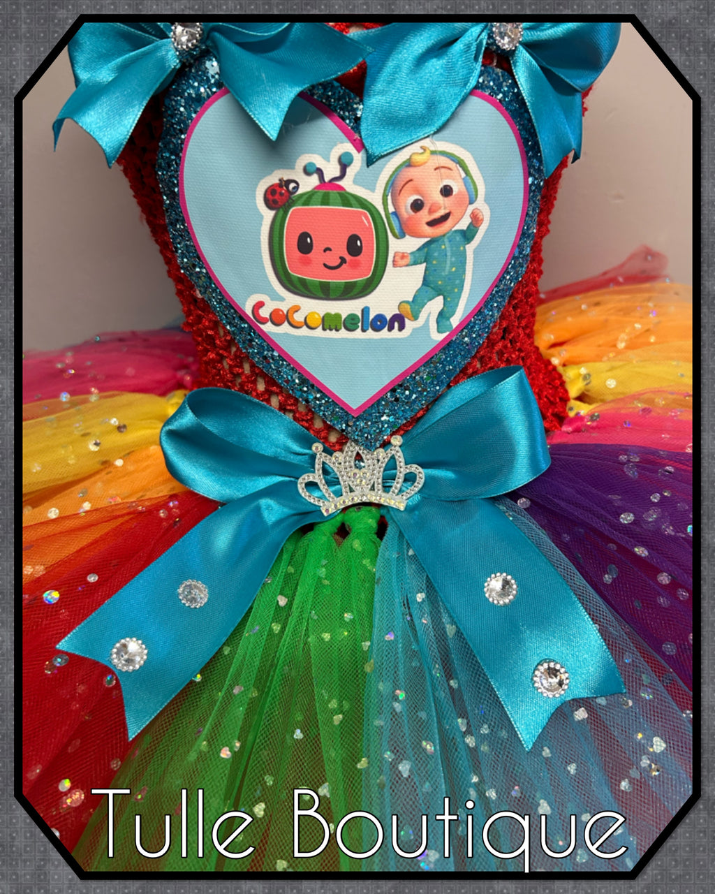 Girls toddlers Princess Cocomelon  sparkle tutu dress, ballgown,fancy dress costume