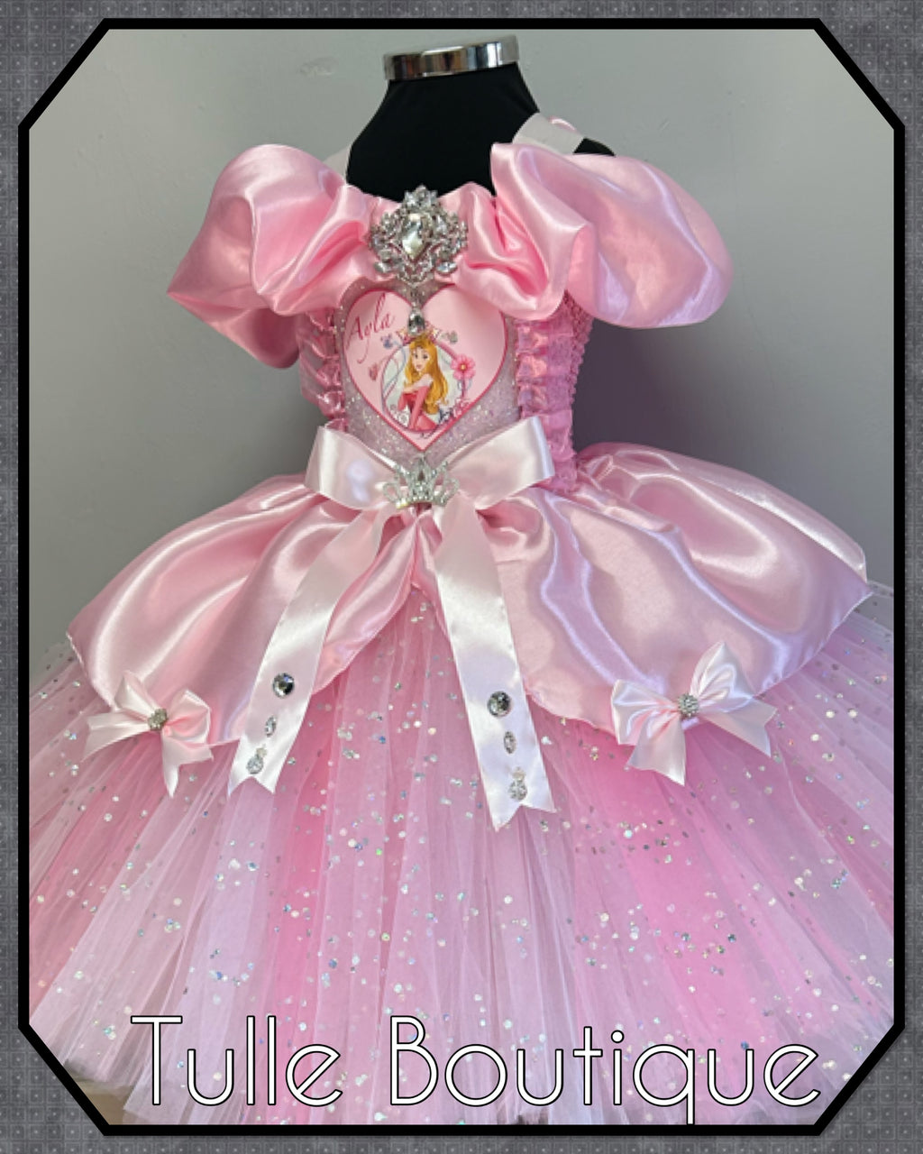 Girls toddlers Princess Aurora sleeping beauty tutu dress, ballgown, fancy dress costume full length