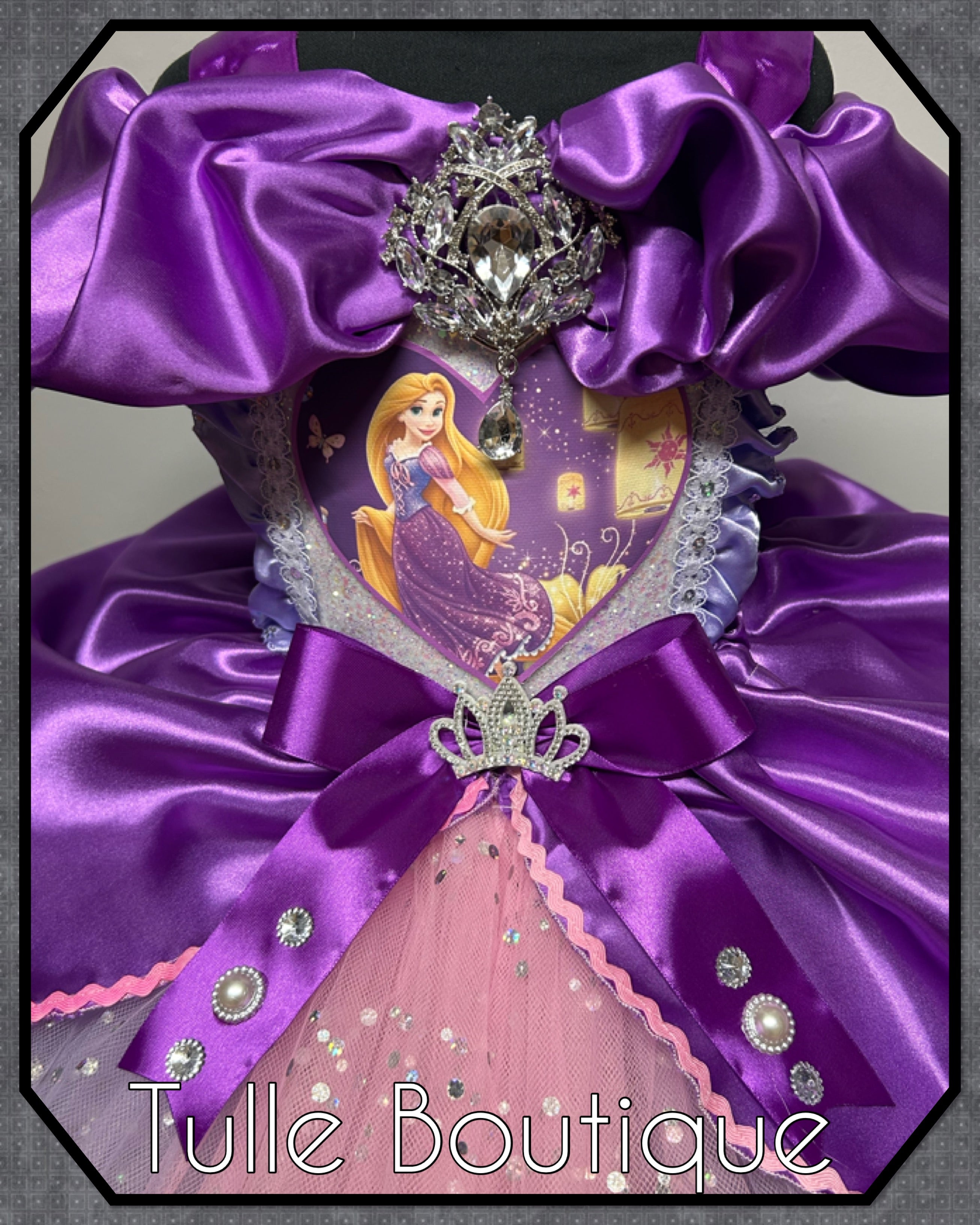 Girls toddlers Princess Rapunzel Tangled tutu birthday party dress,ballgown, fancy dress costume