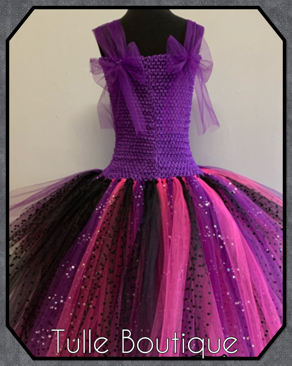 Girls toddlers Descendants Mal tutu birthday party dress,ballgown, fancy dress costume