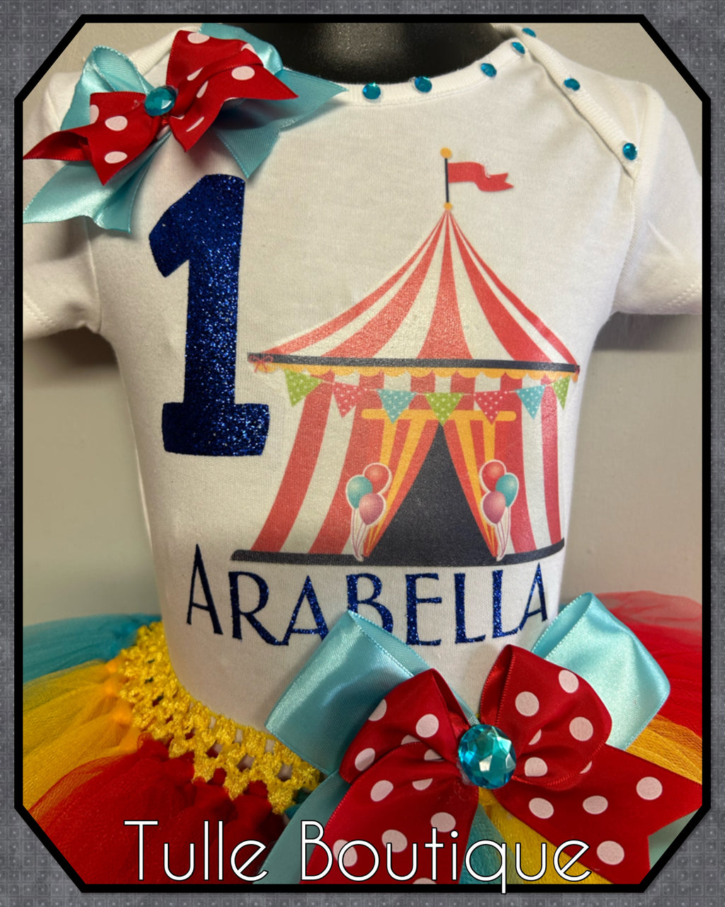 Girls toddlers Circus birthday tutu outfit fancy dress costume