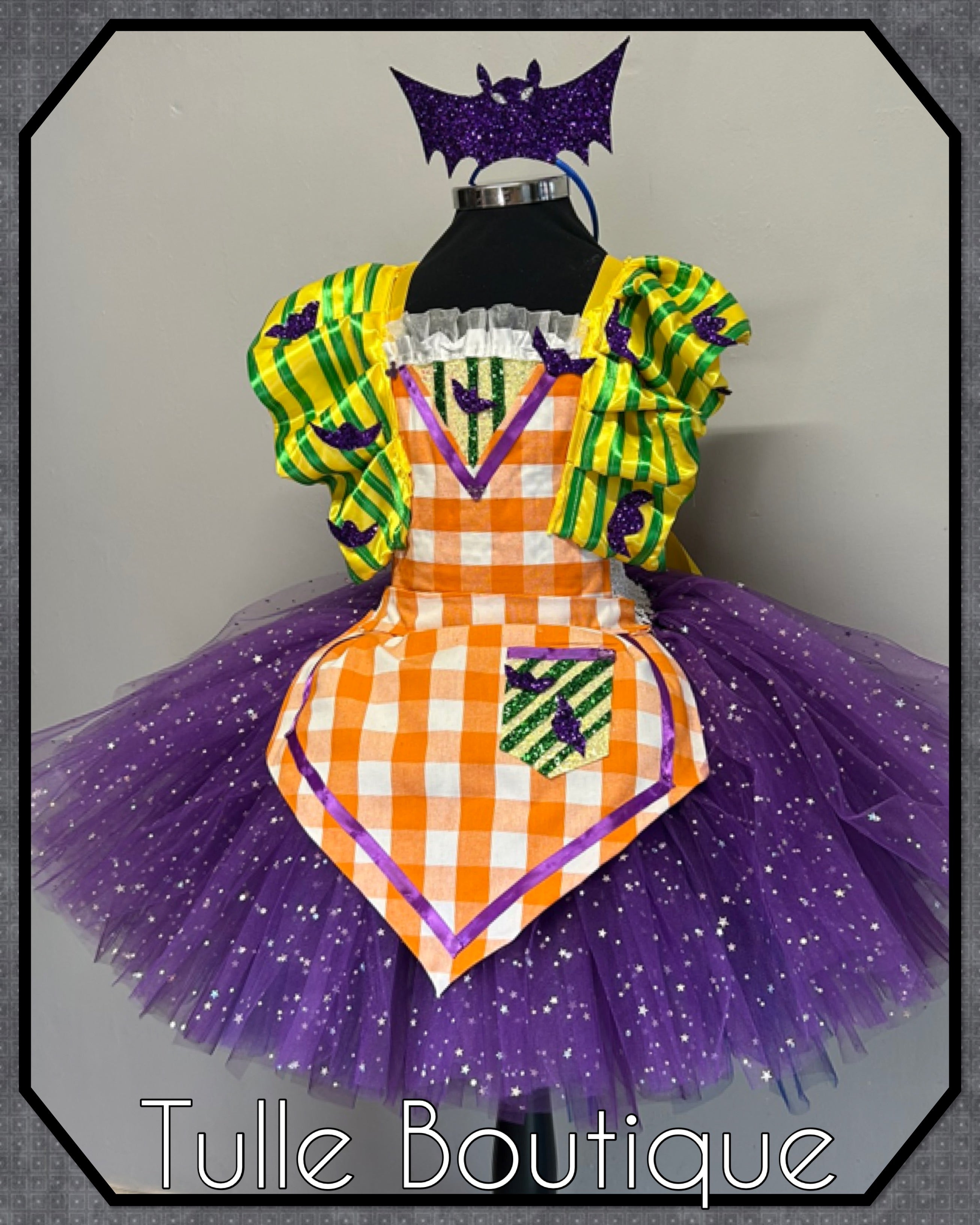 Girls toddlers Disneys cast member Halloween tutu dress, ballgown, killer doll fancy dress costume