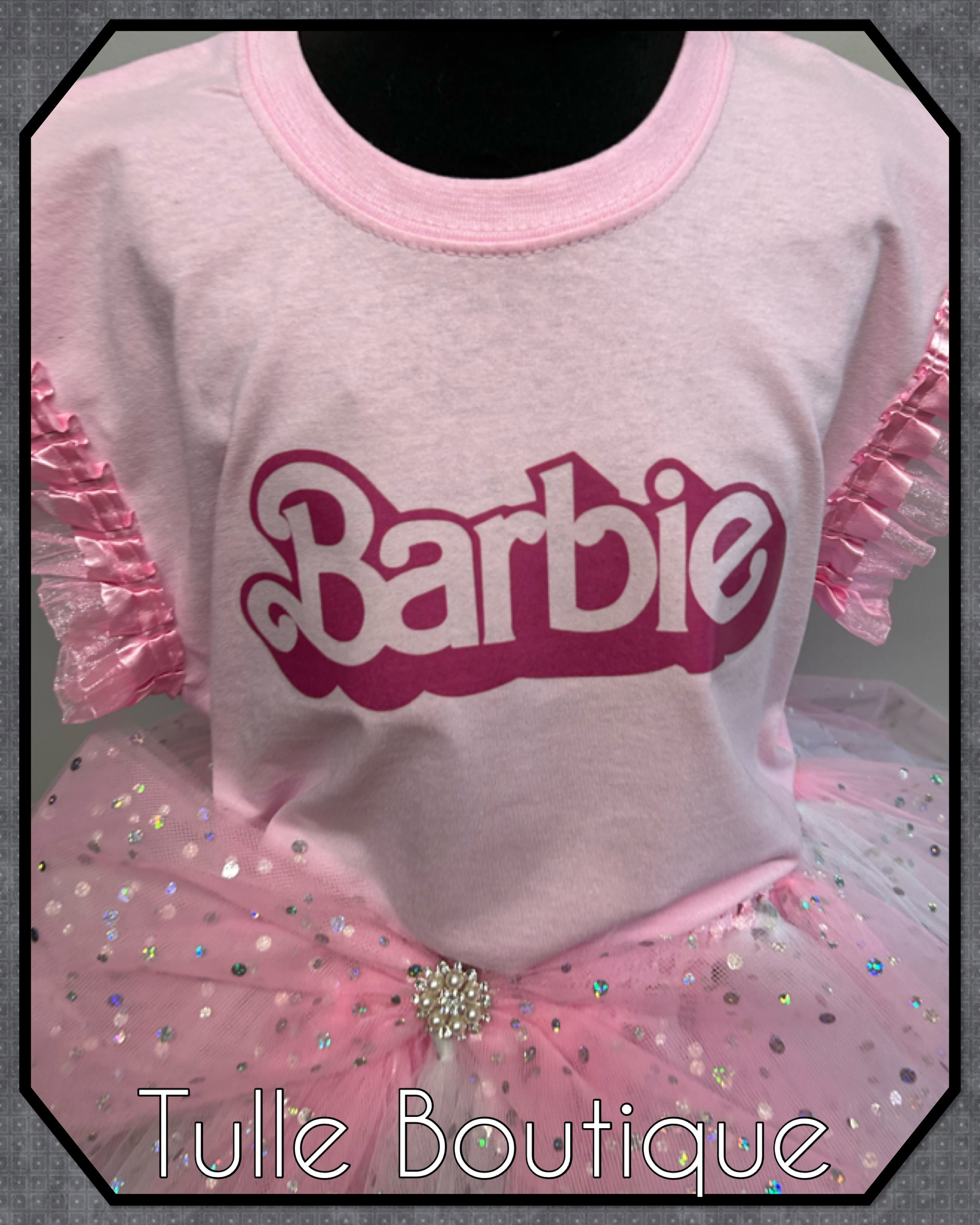 Girls toddlers Barbie birthday tutu outfit fancy dress costume