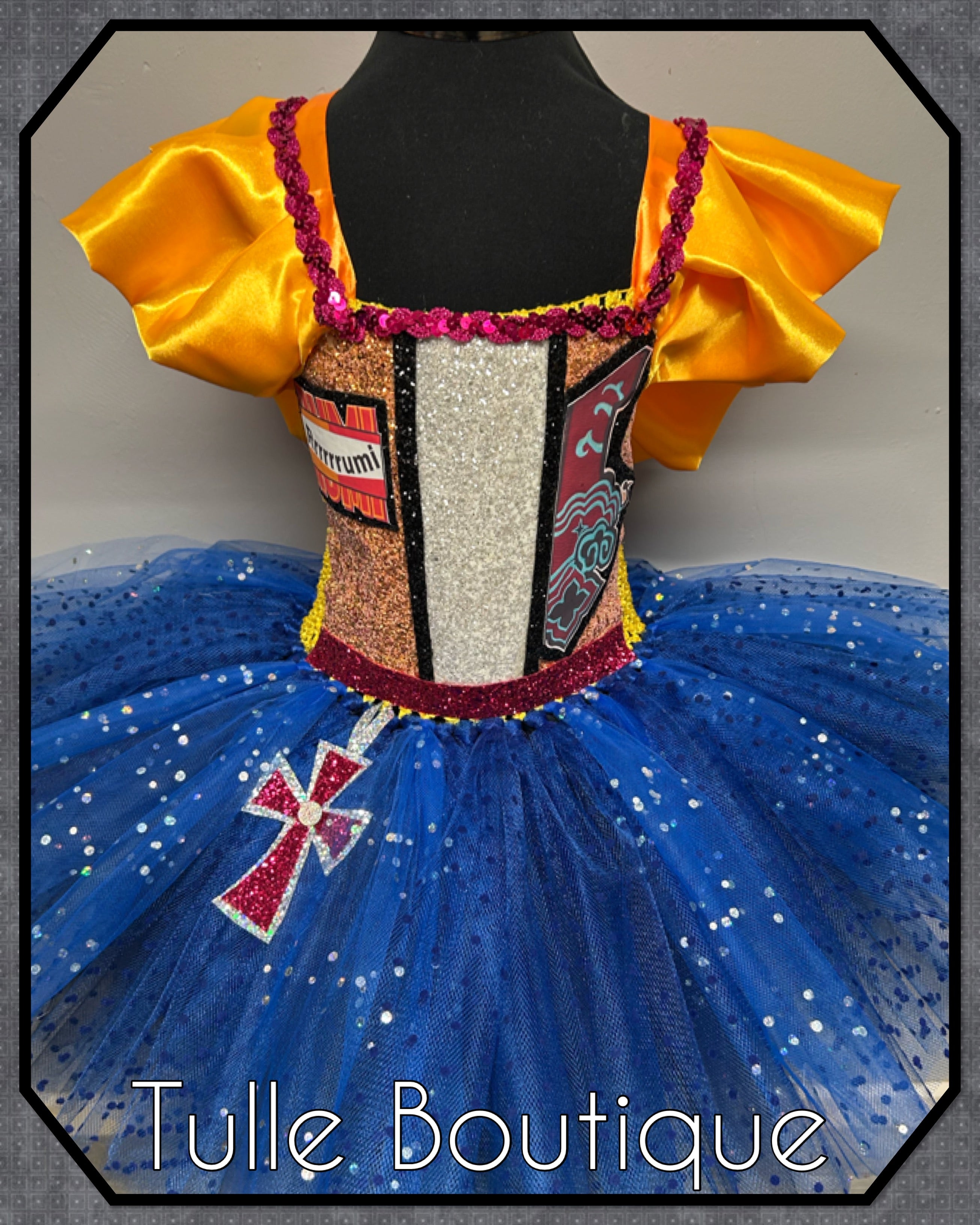 Girls toddlers K-pop Demon hunters Rumi tutu dress, ballgown, fancy dress costume