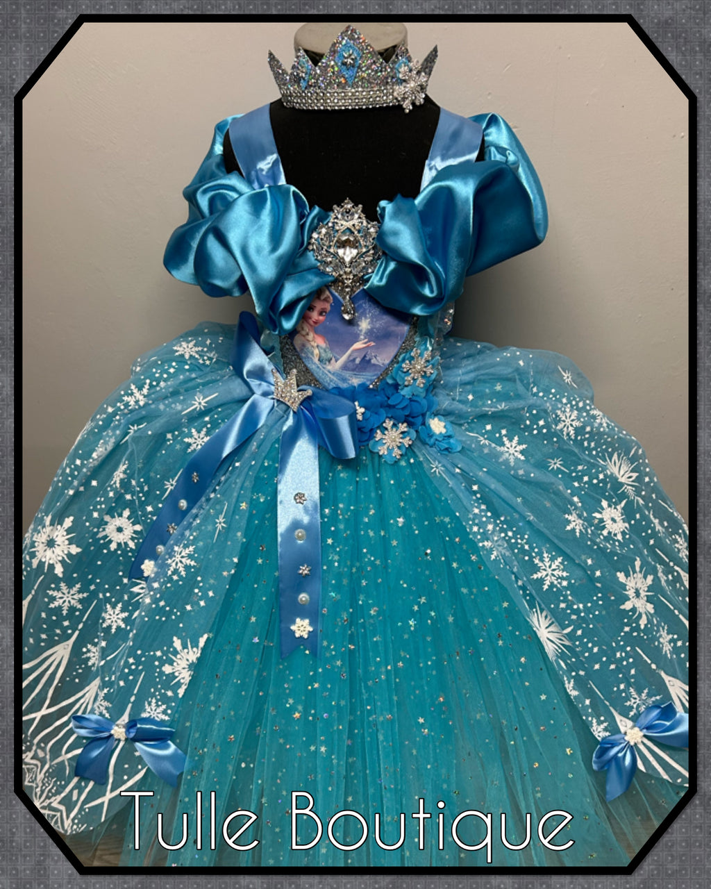 Girls toddlers Princess Elsa frozen tutu dress, ballgown, fancy dress costume full length
