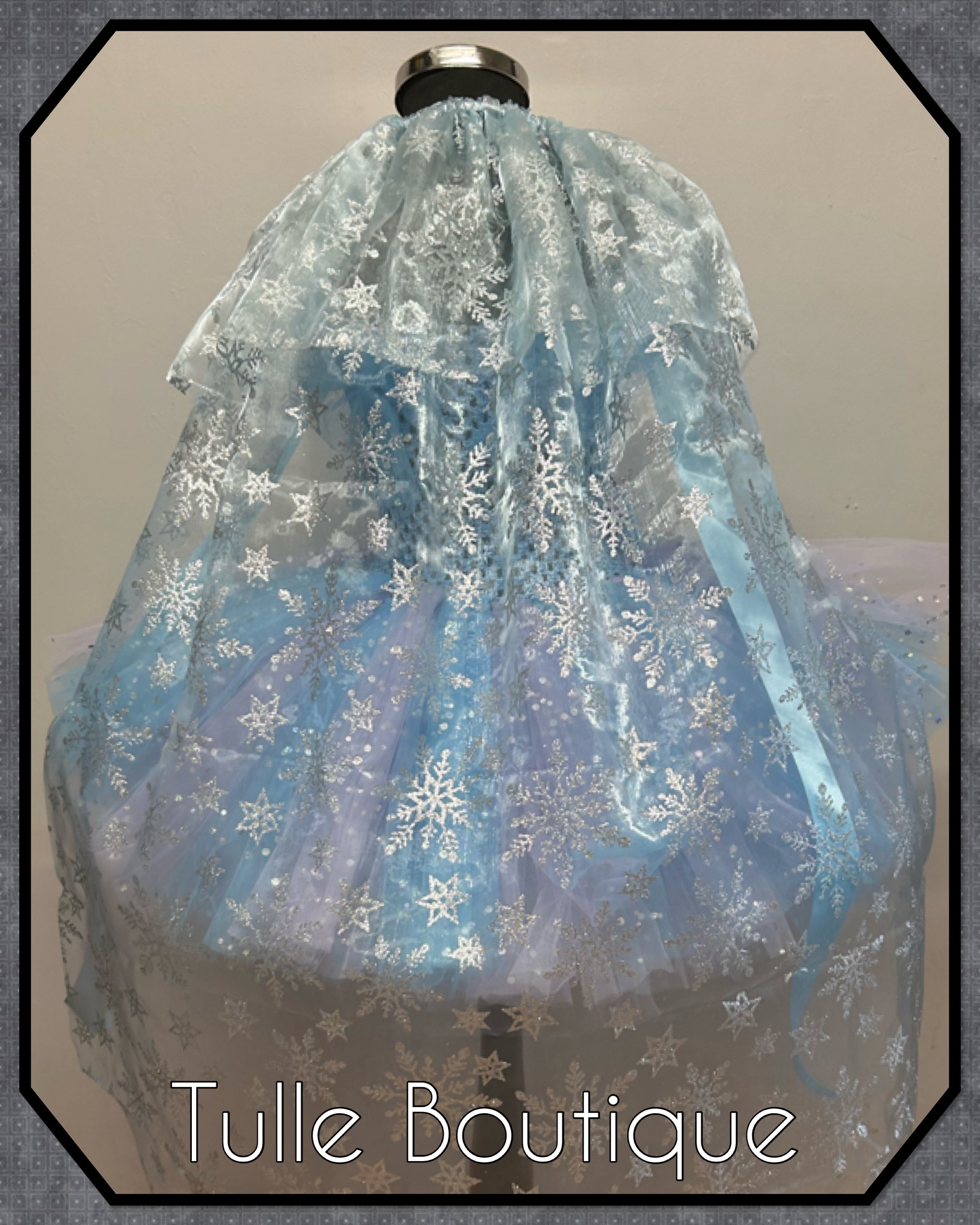 Girls toddlers Princess Elsa frozen tutu birthday party dress,lilac and blue ballgown, fancy dress costume