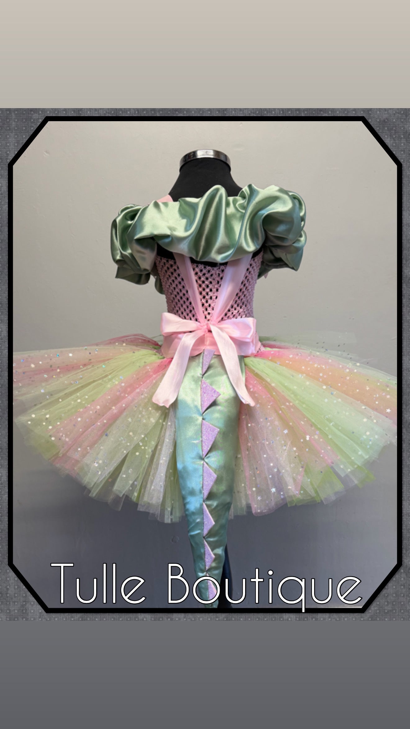 Girls toddlers Dinosaur tutu dress, ballgown, fancy dress costume