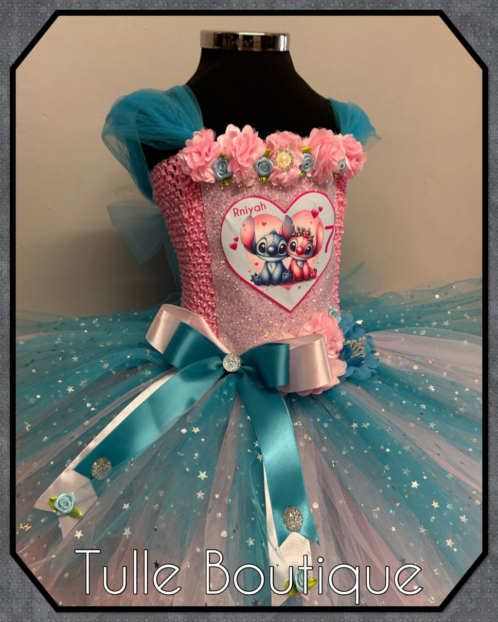 Girls toddlers Princess Stitch and Angel tutu dress, ballgown,fancy dress costume