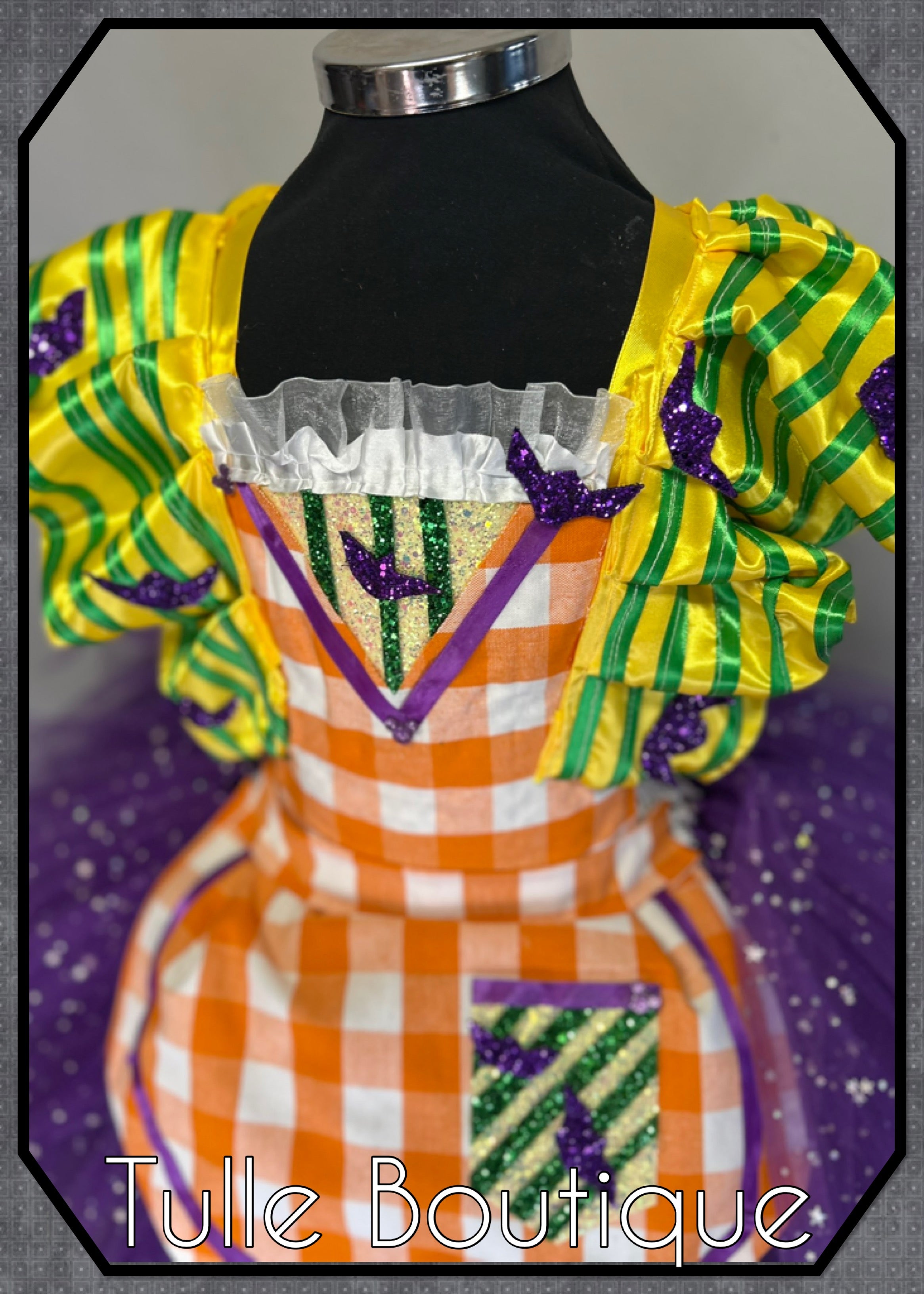 Girls toddlers Disneys cast member Halloween tutu dress, ballgown, killer doll fancy dress costume