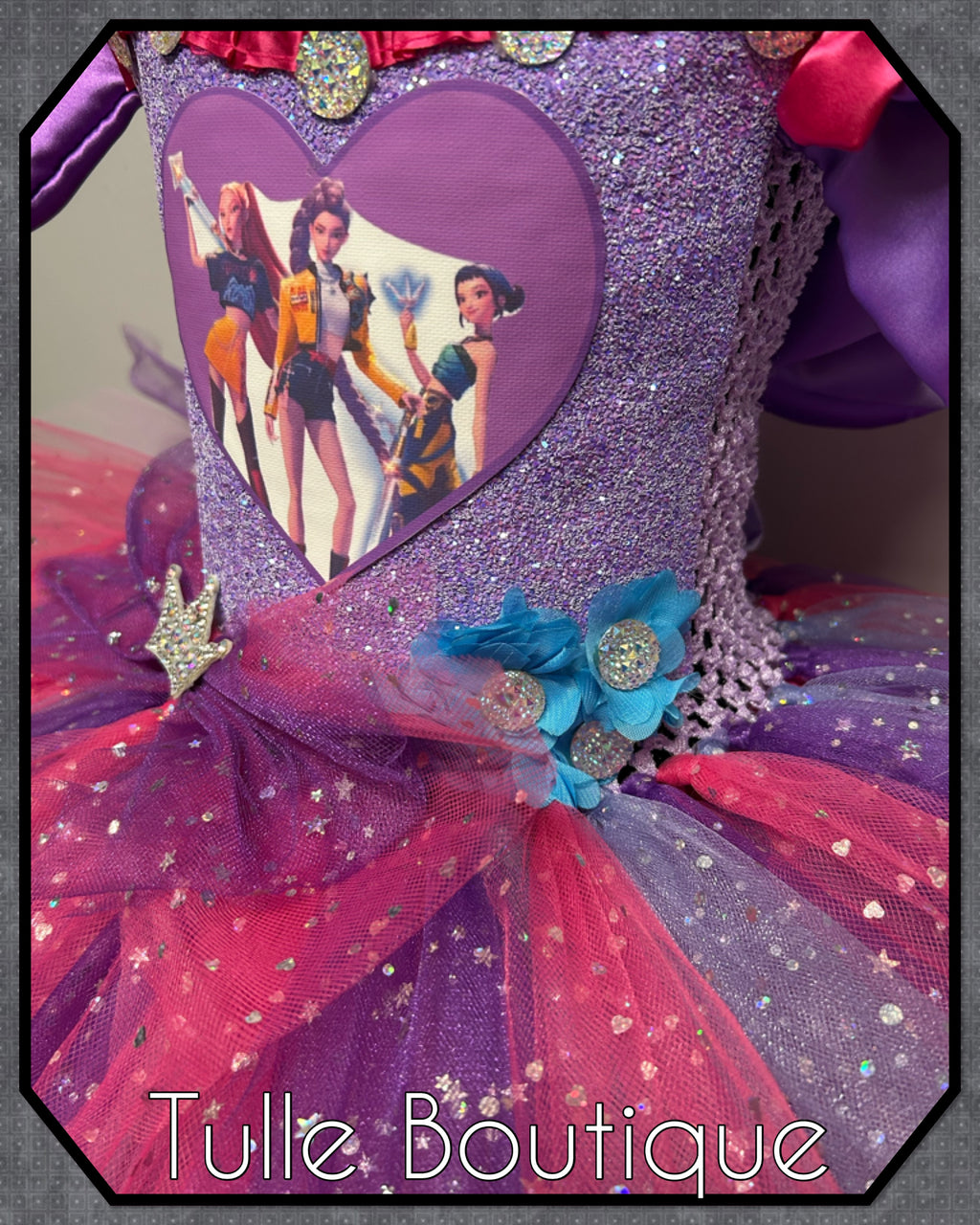 Girls toddlers Princess tutu dress, ballgown, Kpop Demon Hunters fancy dress costume
