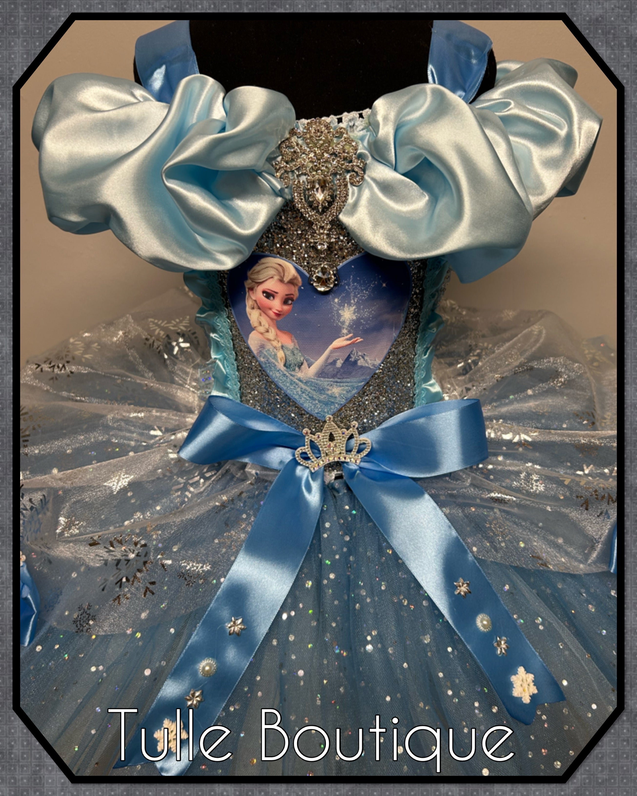 Girls toddlers Princess Elsa frozen tutu birthday party dress,ballgown, fancy dress costume