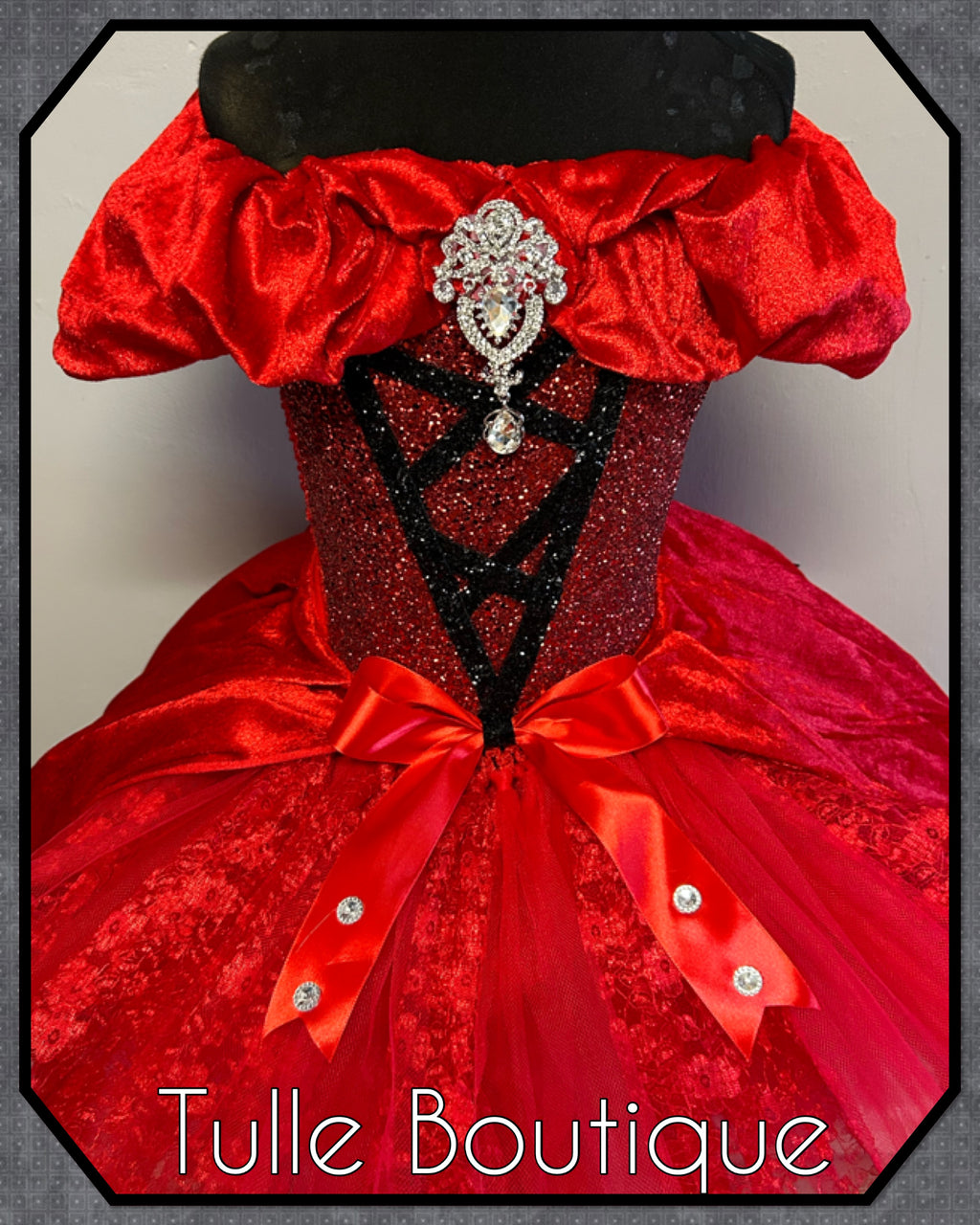 Girls toddlers Red Devil tutu birthday party dress,ballgown, fancy dress costume