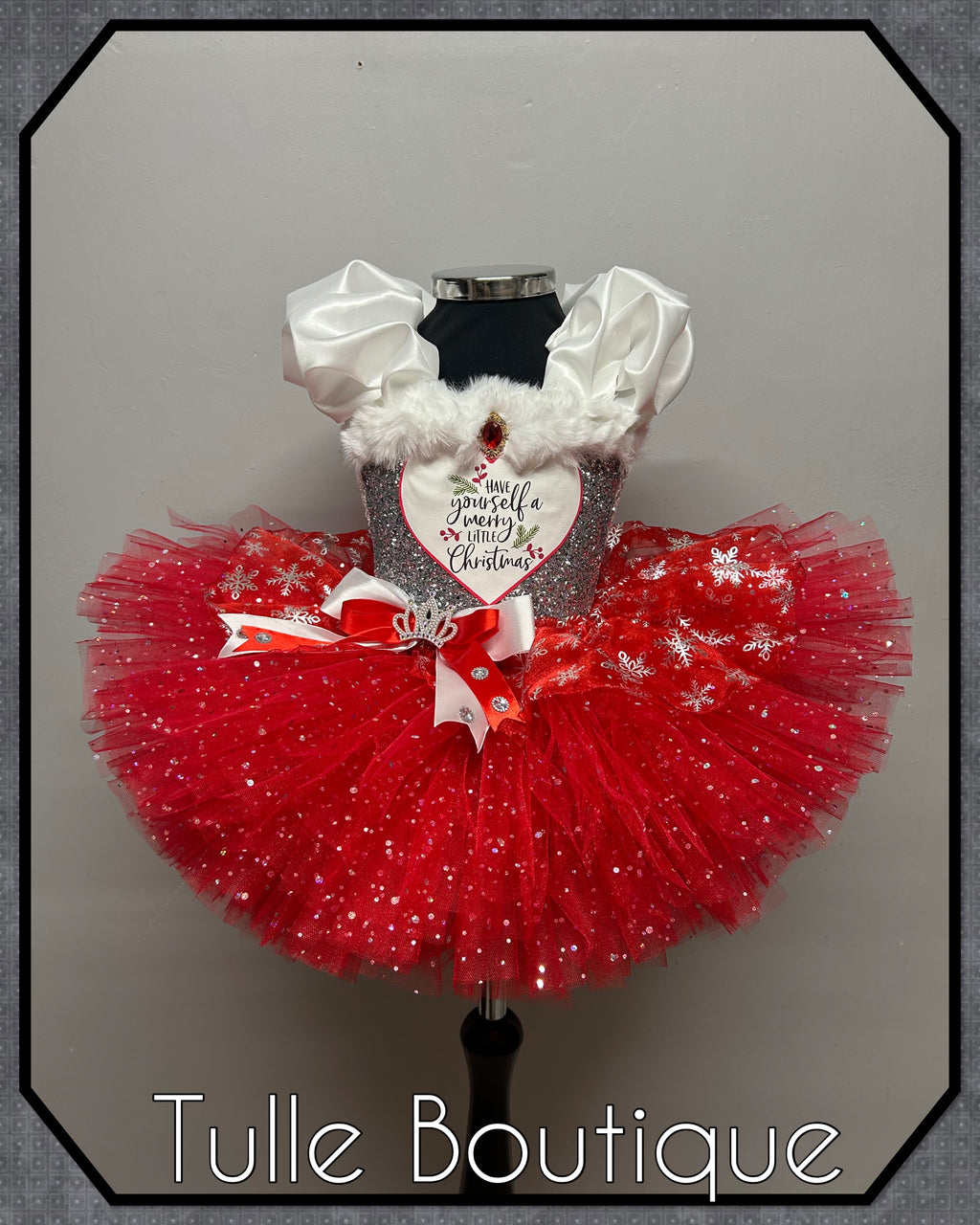 Girls toddlers Christmas Snowflake tutu dress,ballgown, fancy dress costume