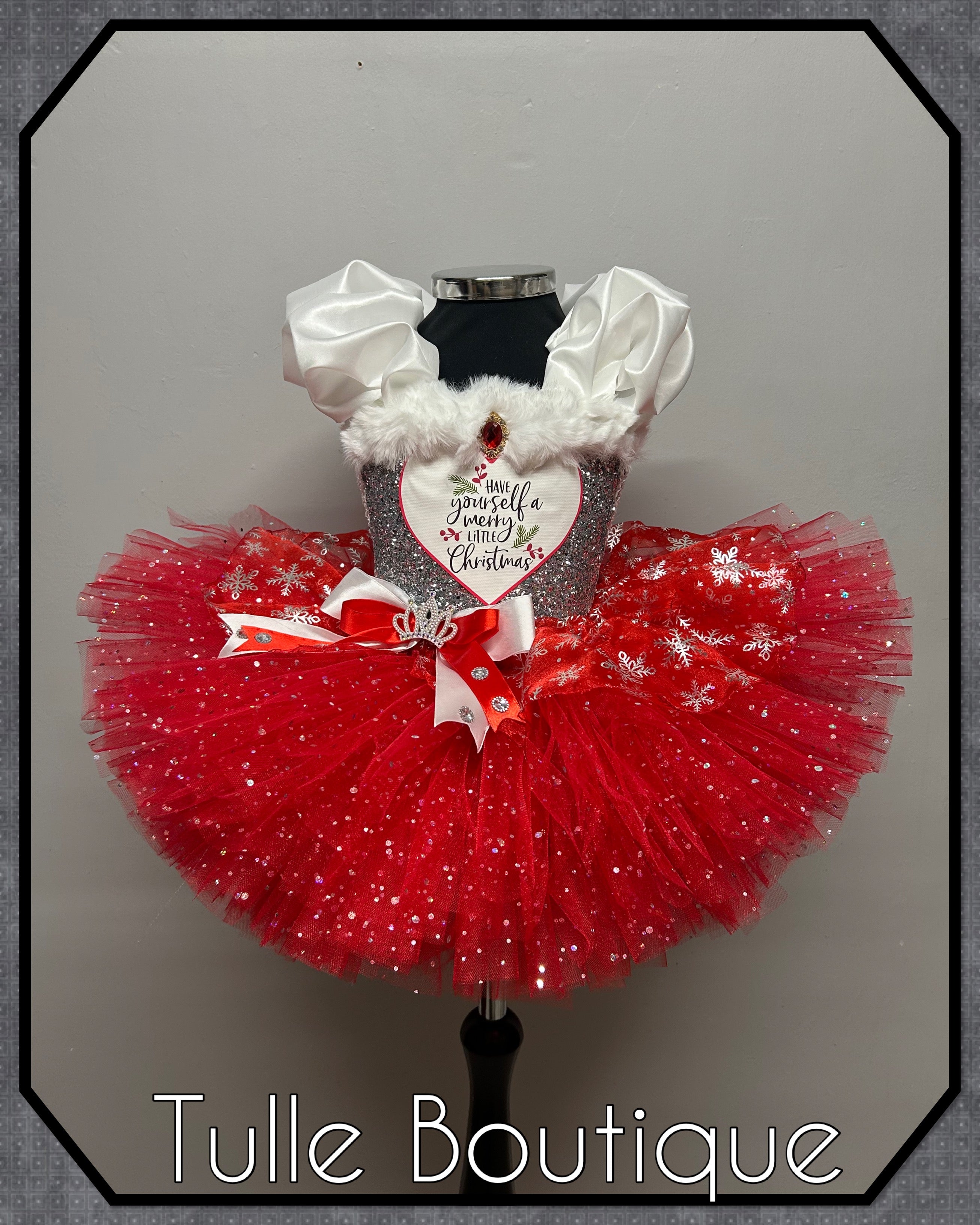Girls toddlers Christmas Snowflake tutu dress,ballgown, fancy dress costume