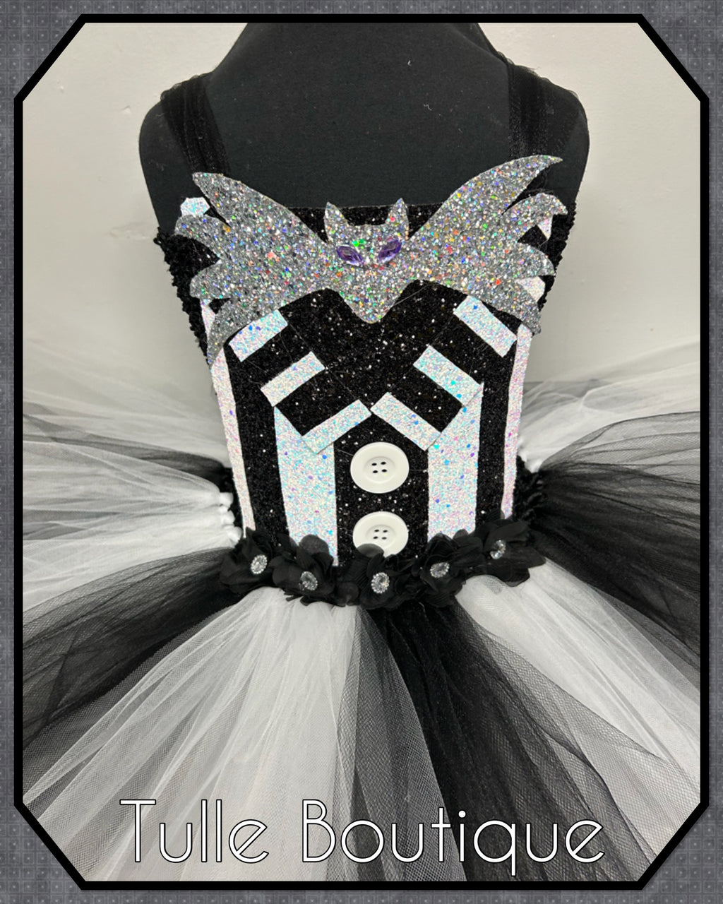 Girls toddlers Halloween Jack Skellington tutu dress, ballgown, fancy dress costume