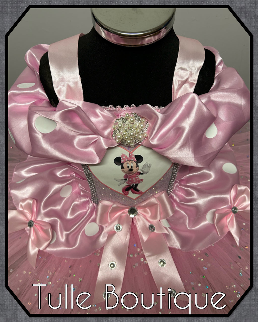 Girls toddlers Minnie Mouse baby pink tutu birthday party dress,ballgown, fancy dress costume