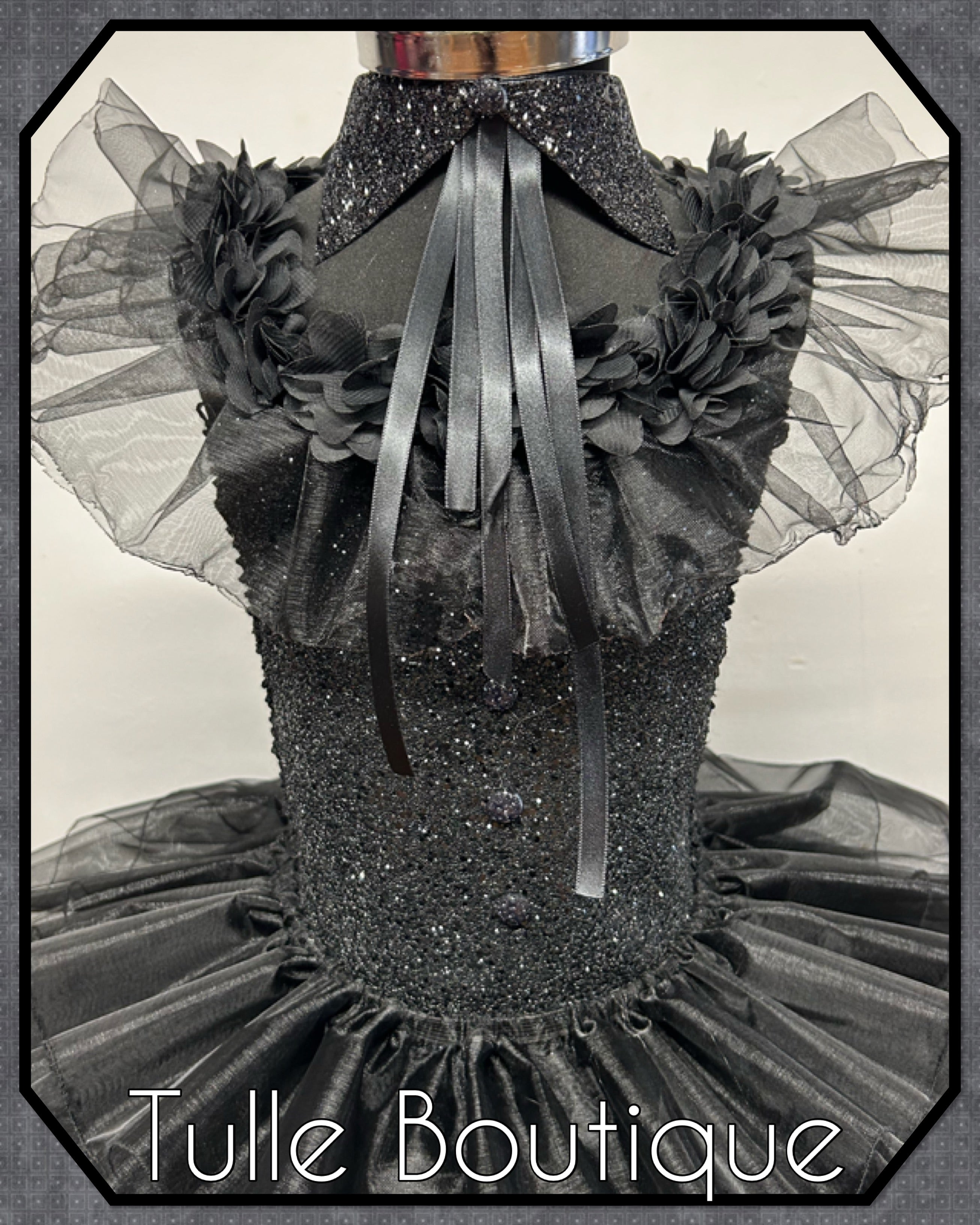 Girls toddlers Wednesday Addams Prom tutu dress, ballgown,Halloween fancy dress costume