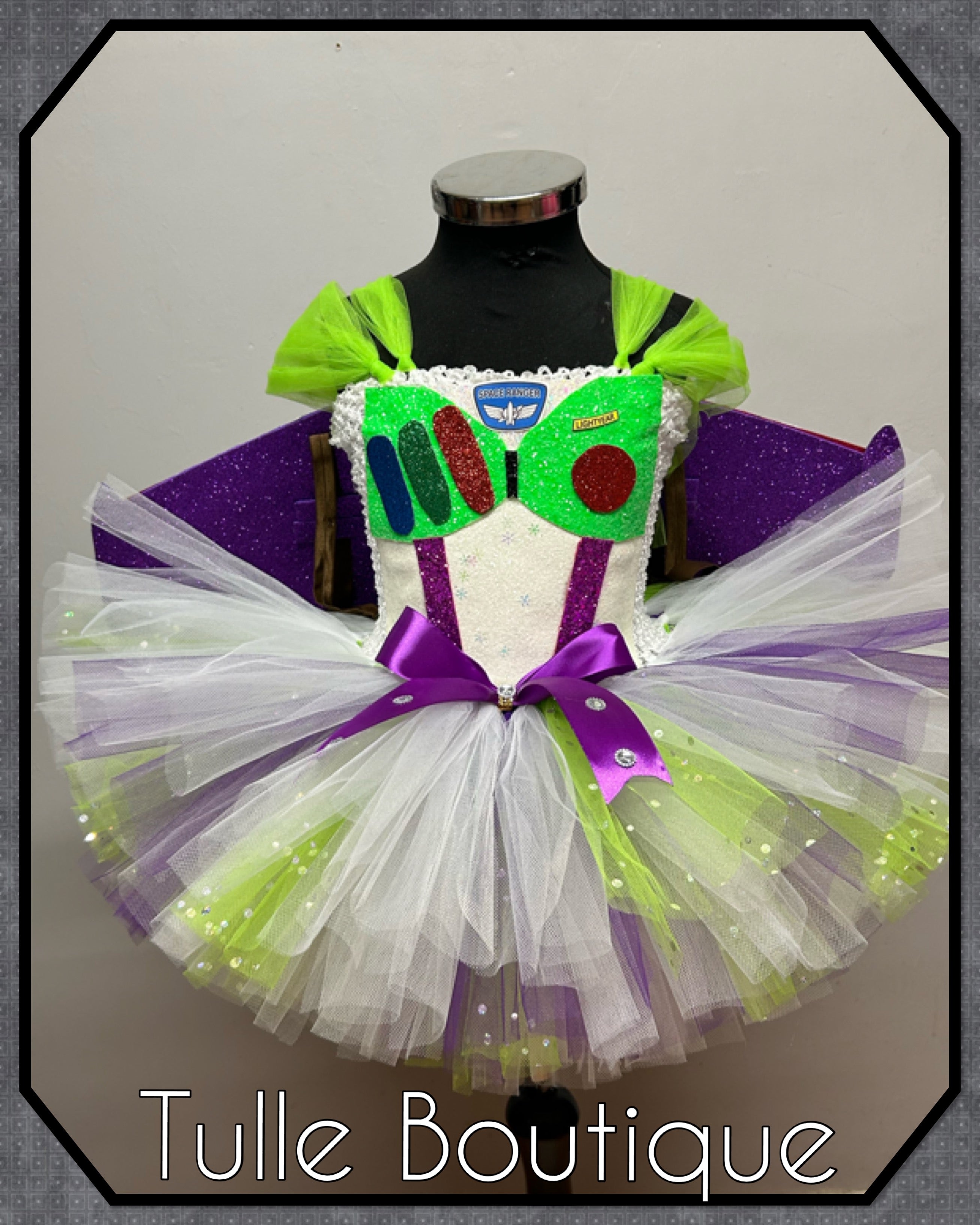 Girls toddlers Buzz Lightyear Toy Story tutu dress, ballgown, fancy dress costume