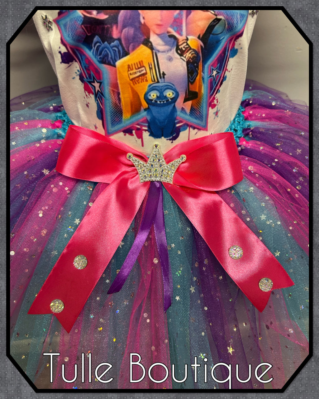 Girls toddlers Kpop demon hunters birthday tshirt and tutu outfit fancy dress costume